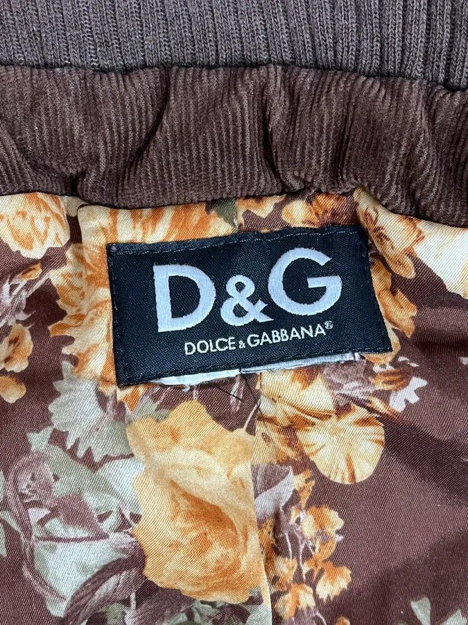 Dolce & Gabbana 2000s Dolce & Gabbana Brown Corduroy Fur Hooded Bomber Jacket Size US XS / EU 42 / 0 - 9 Thumbnail