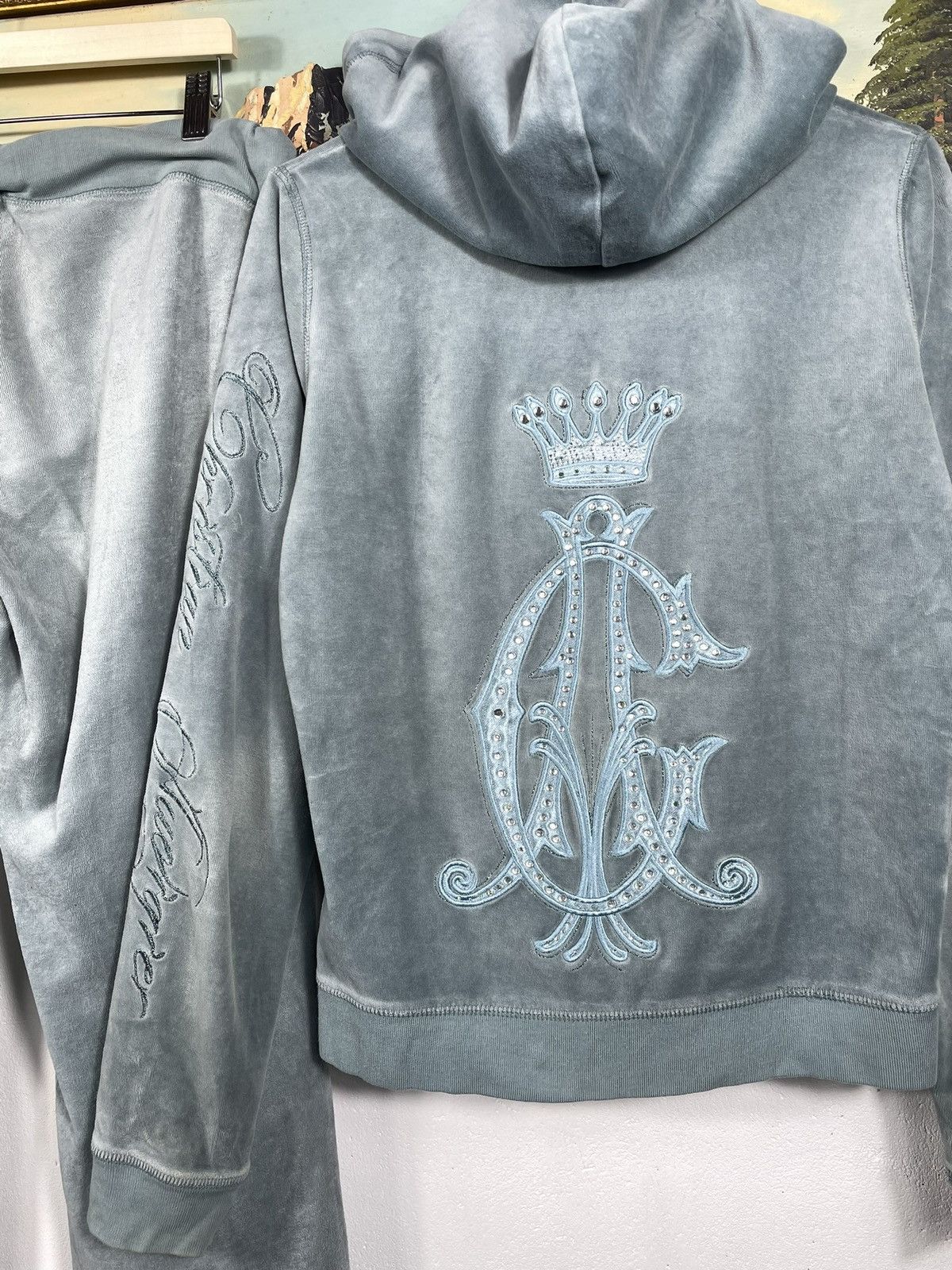 Retro 00s Christian Audigier Zip Up Hoodie Trousers Drip
