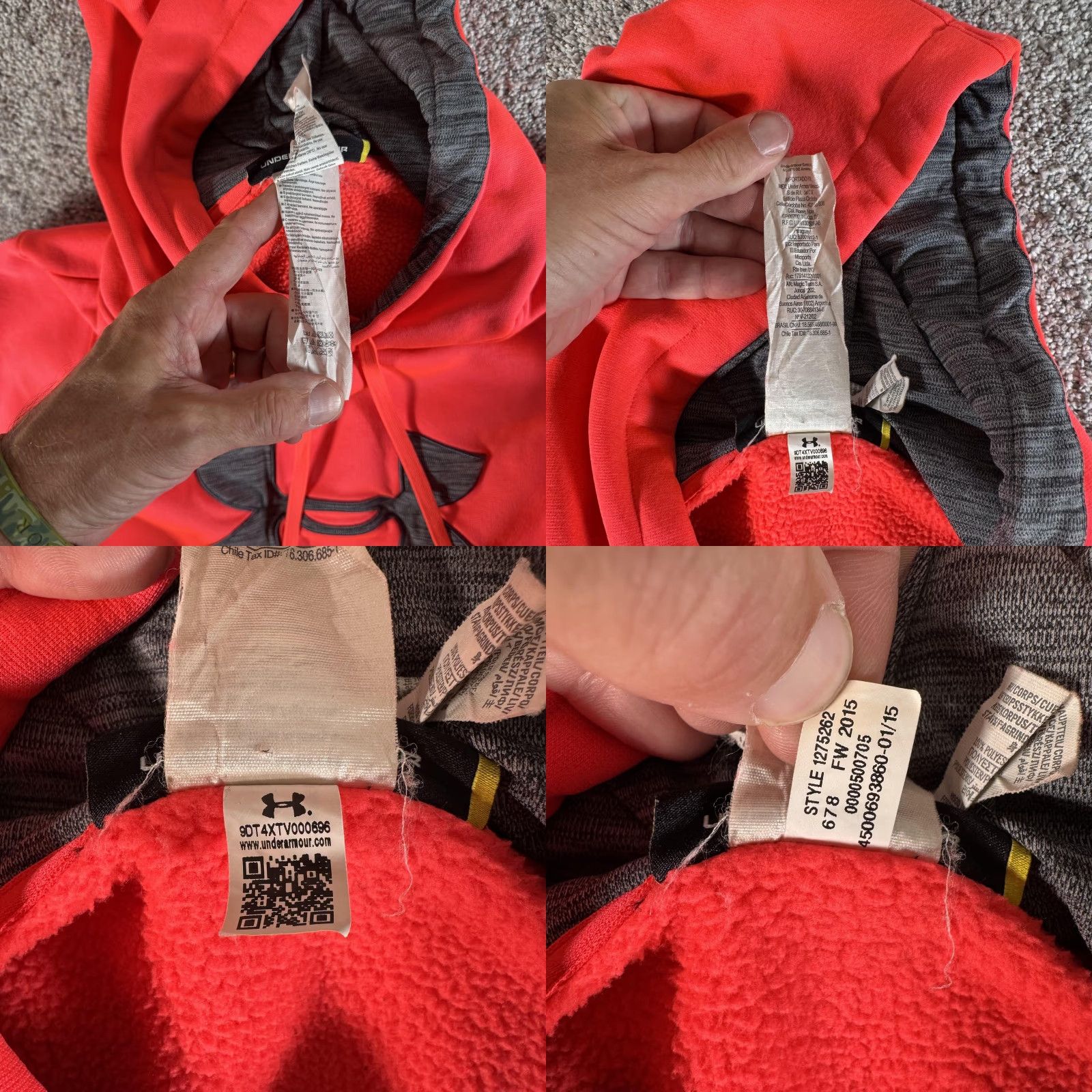 Under Armour Under Armour Hoodie Medium ColdGear Fleece Big Logo Pullover 1273628 Orange Womens M Hoodie Pullover Graphic Print Logo 90s? Size M / US 6-8 / IT 42-44 - 8 Thumbnail