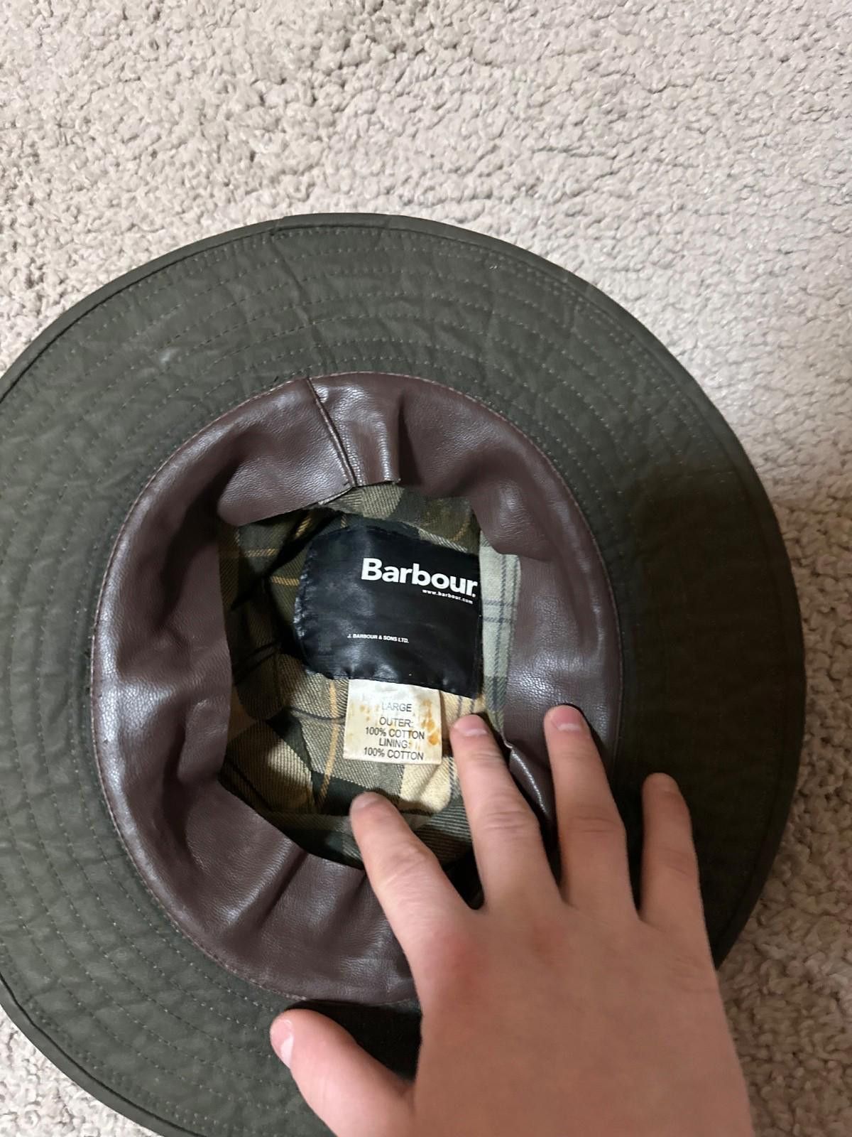 Barbour Men's Vintage Barbour Fedora Waxed Bucket Hat Size ONE SIZE - 6 Thumbnail