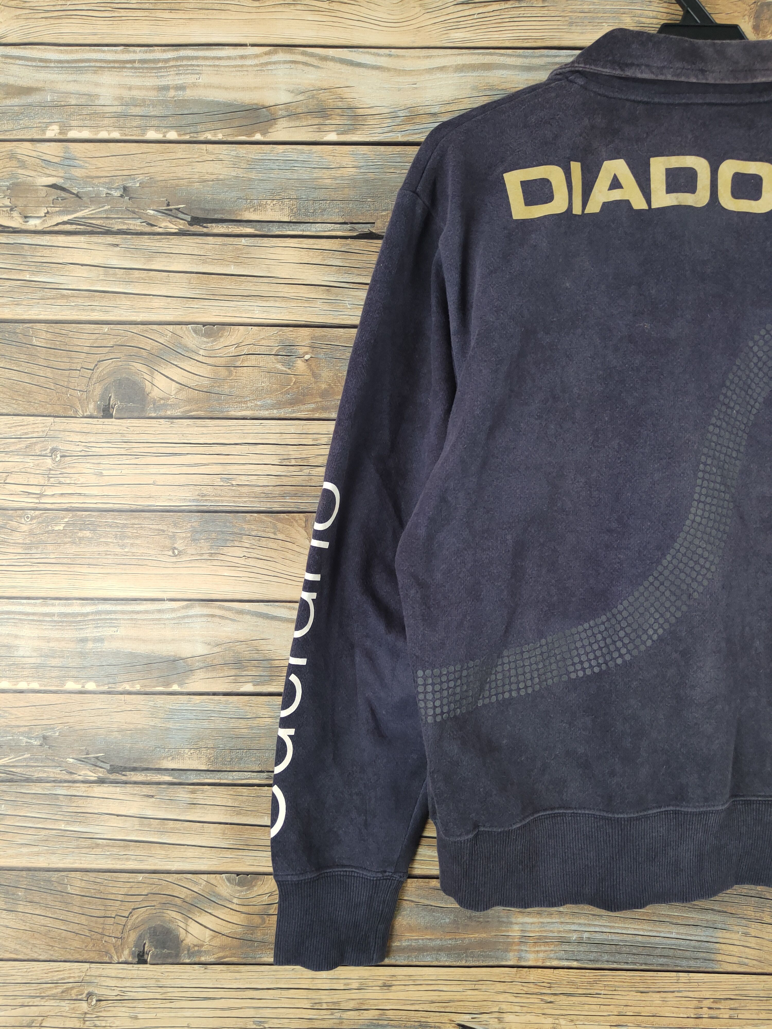 Diadora × Vintage DL Diadora vintage Navy Faded Sweaters #554 Size US L / EU 52-54 / 3 - 11 Thumbnail
