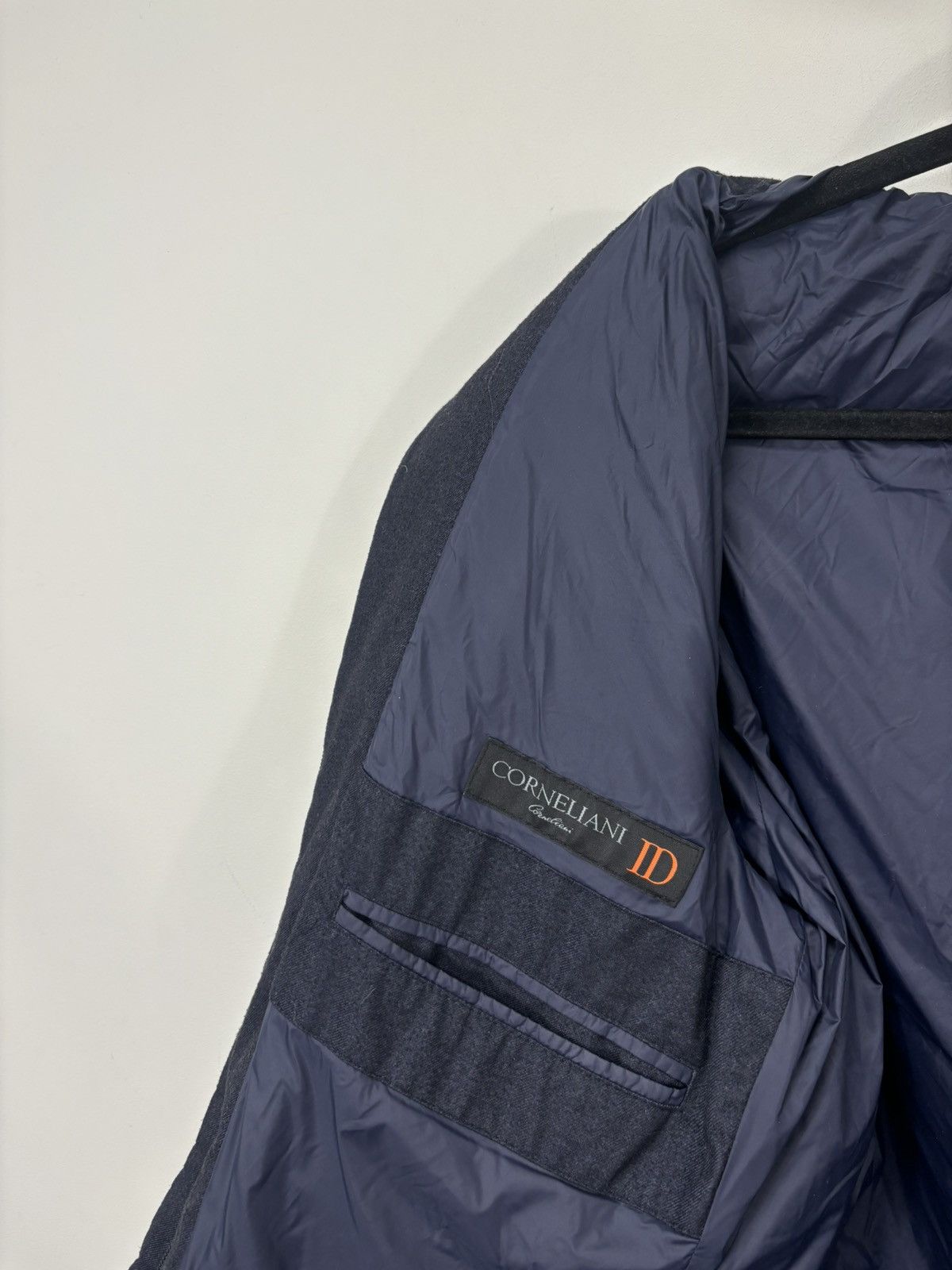 Corneliani Corneliani ID Men’s Navy Dual Closure Zip Snap Padded Jacket Size US M / EU 48-50 / 2 - 14 Thumbnail