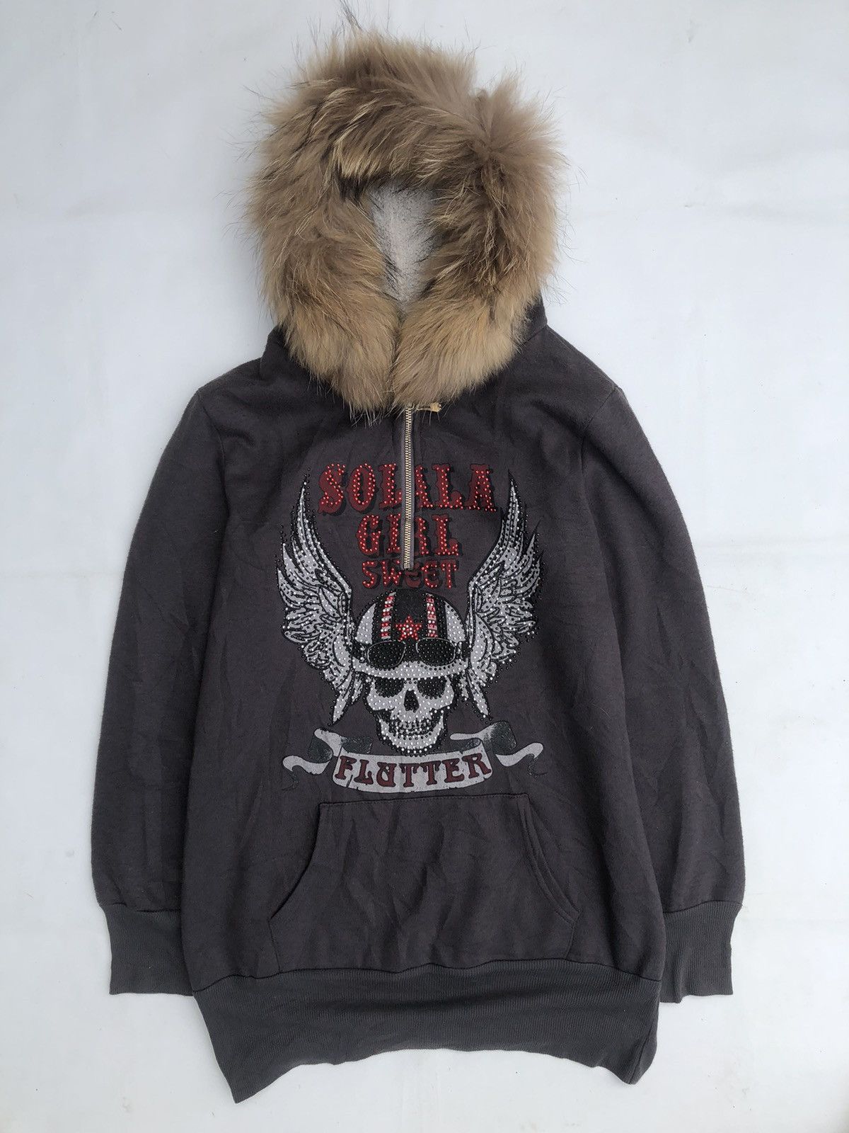 If Six Was Nine × Japanese Brand × Le Grande Bleu (L.G.B.) Faux Zipper Fur Skulls Solala Girl Sweet Hoodie Size US L / EU 52-54 / 3 - 1 Thumbnail