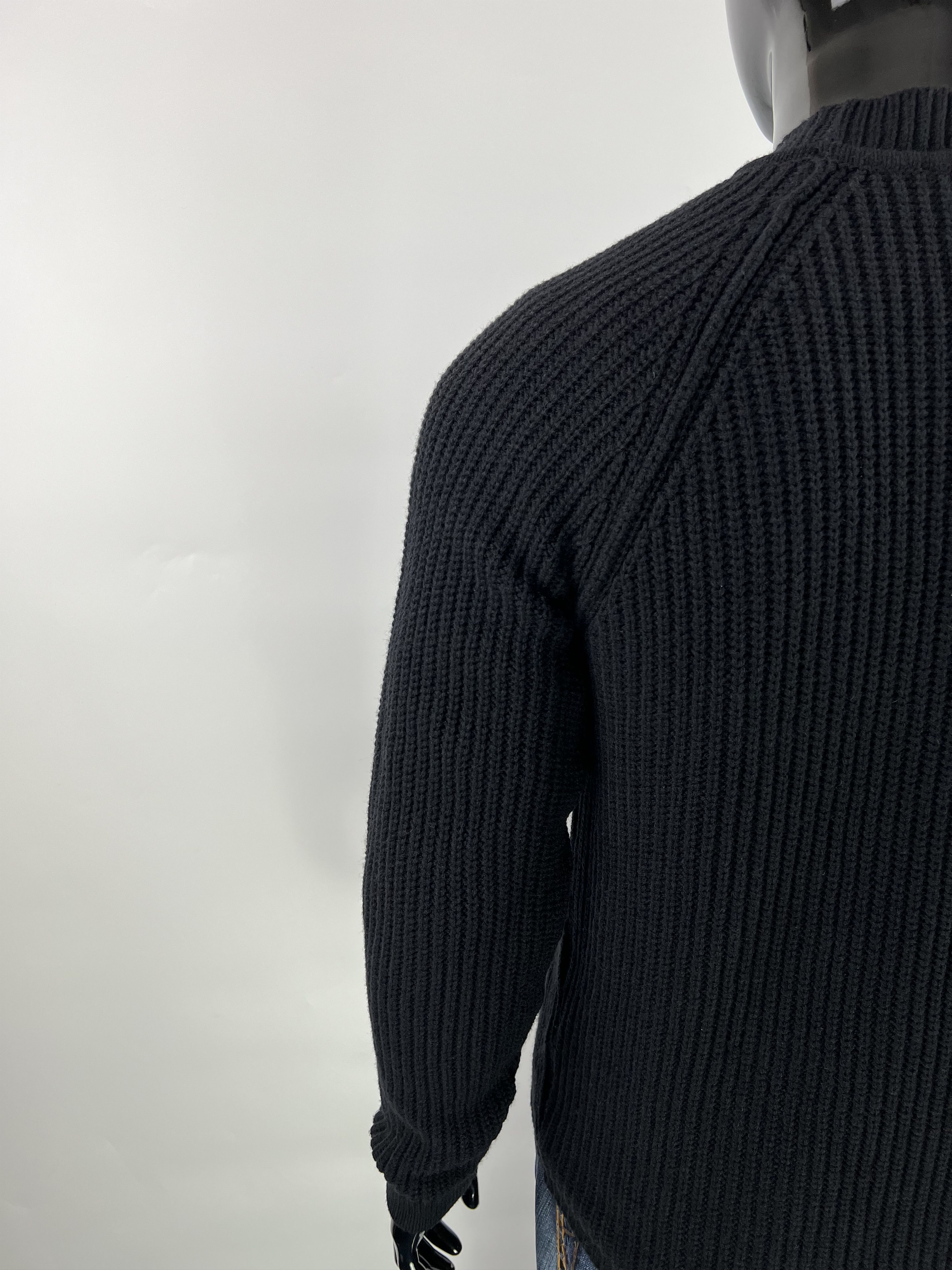 CLOSED Closed Men's Black Ribbed Wool Sweater Size M/L Size US M / EU 48-50 / 2 - 3 Thumbnail