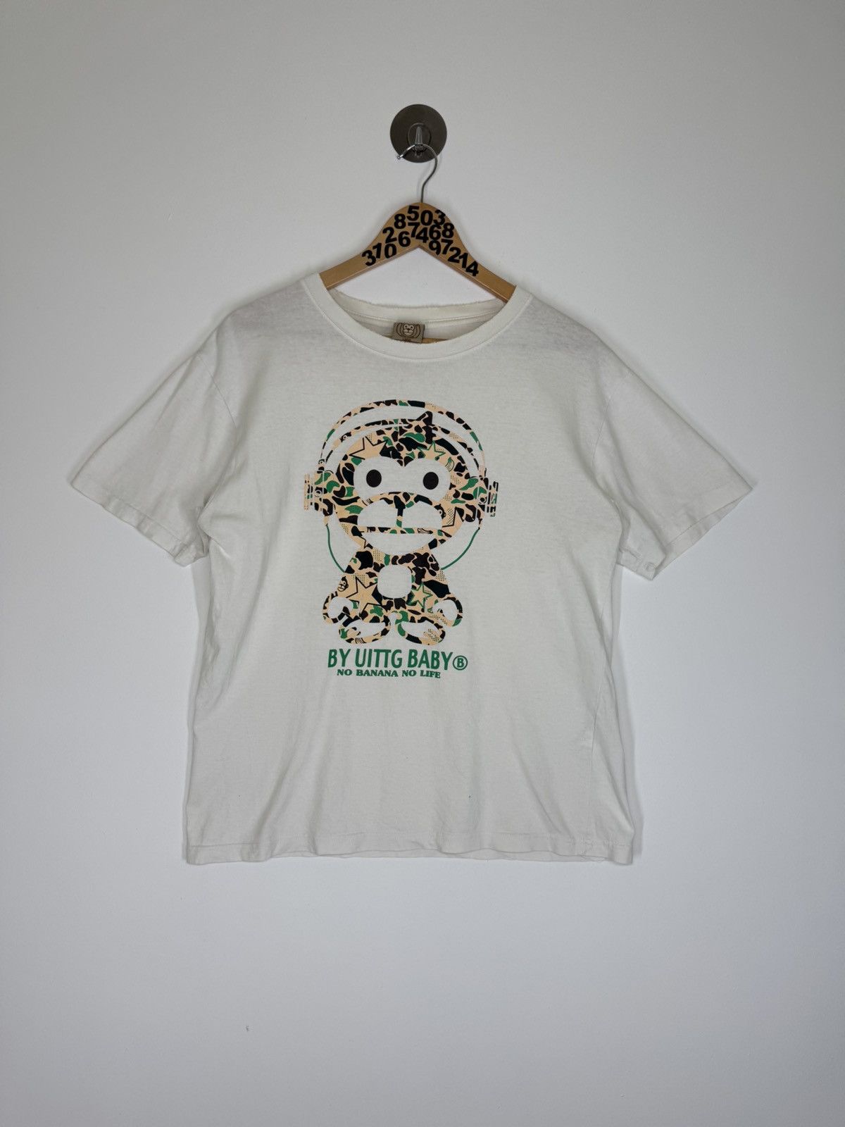 Japanese Brand By Uittg Baby No Banana no Life Camo Distressed Tee Size US S / EU 44-46 / 1 - 1 Thumbnail