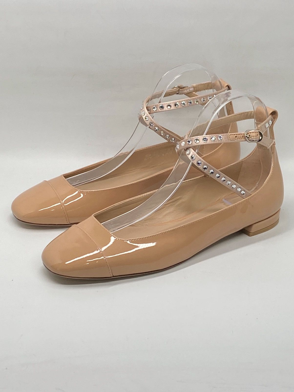 Stuart Weitzman Stuart Weitzman Crystal Leather Ankle-Wrap Flats size 7.5 Size US 7.5 / IT 37.5 - 3 Thumbnail