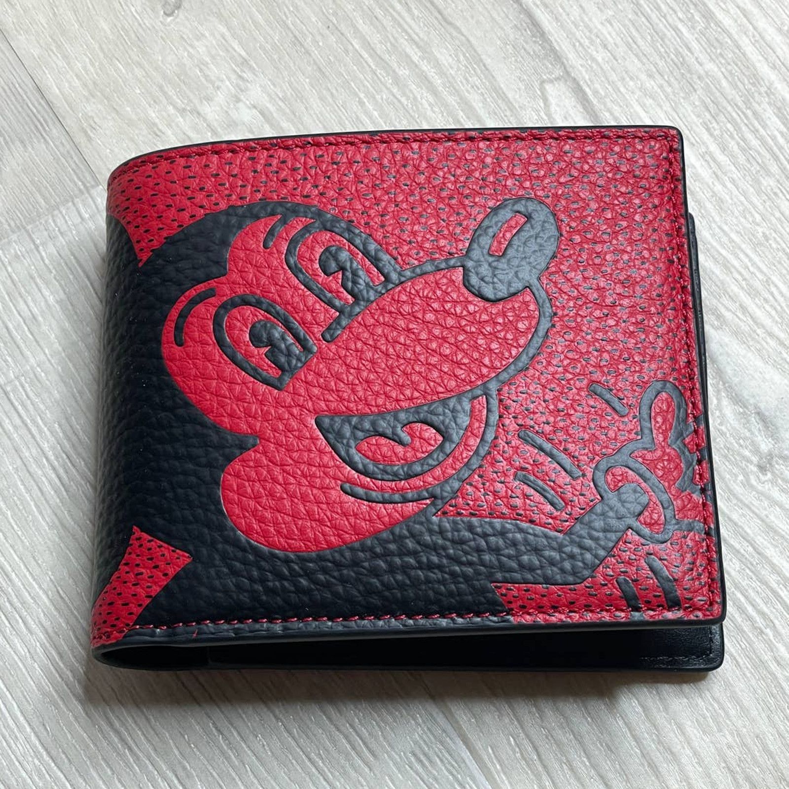 Coach Coach Disney Mickey Mouse X Keith Haring Wallet Red Black Size ONE SIZE - 2 Thumbnail