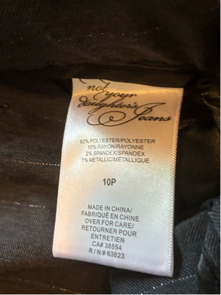 Other Not Your Daughter's Jeans Grey Pinstripe Dresspants Size 32" / US 10 / IT 46 - 5 Thumbnail
