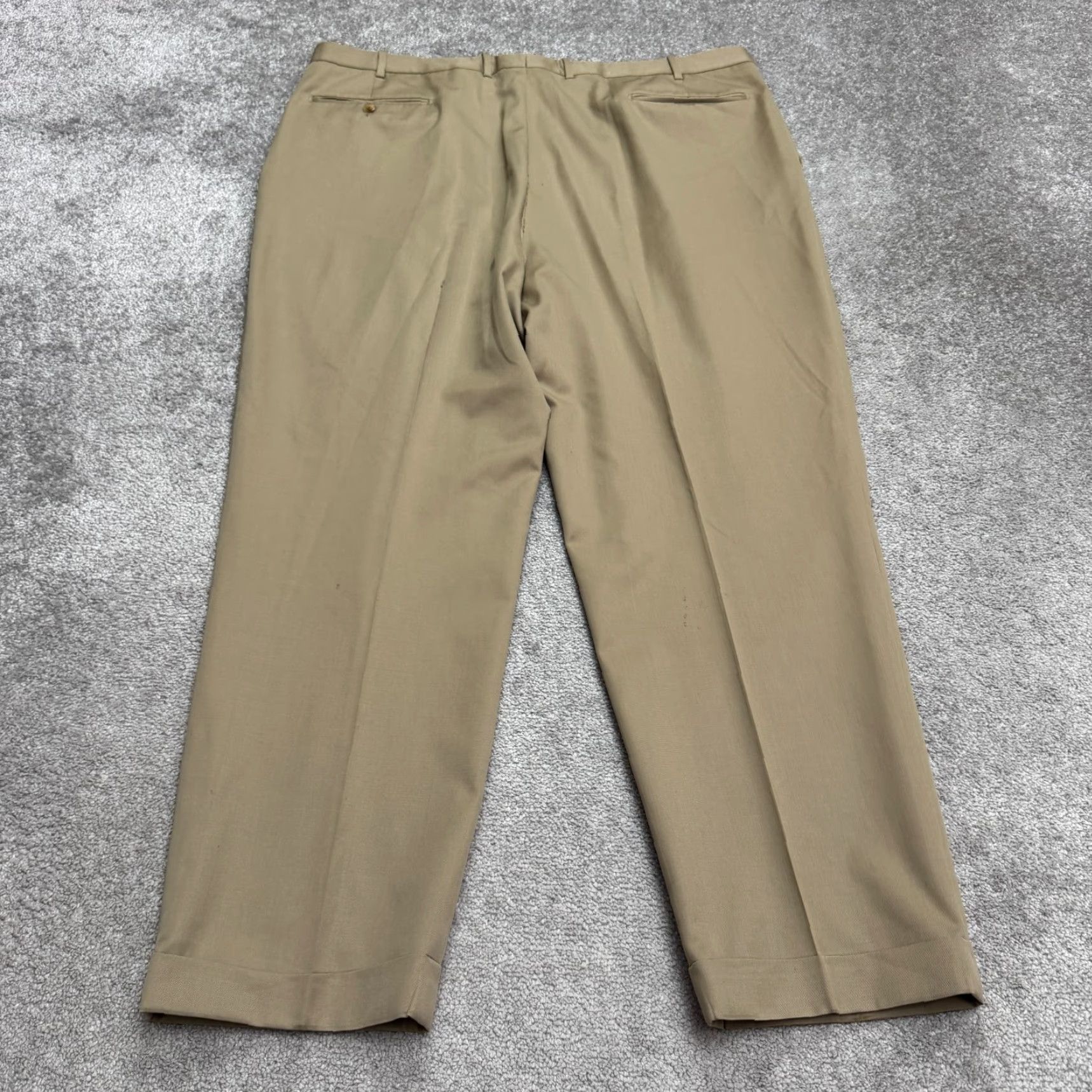 Nordstrom **VINTAGE 90s Britches Mens 44x28 Khaki Wool Dress Pants** User: **VINTAGE 90s Britches Mens 44 Khaki Wool Dress Pants** Size US 44 / EU 60 - 2 Thumbnail