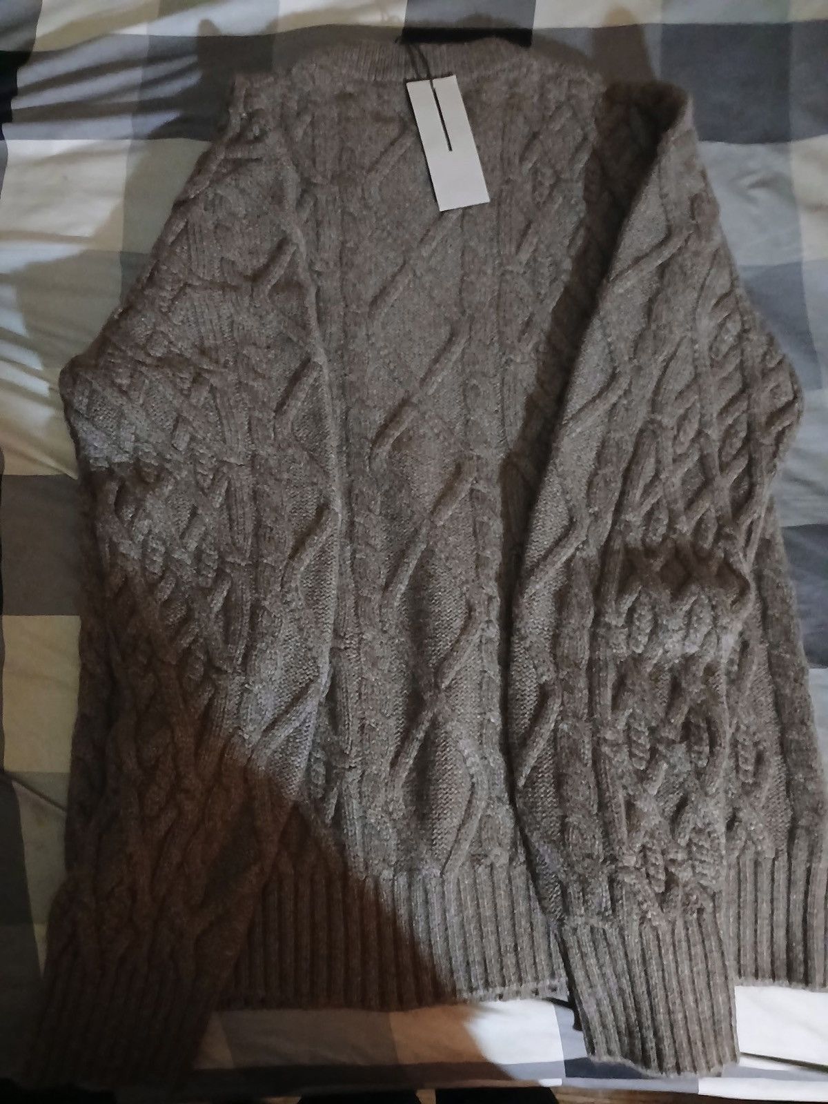 Dior Dior men's cashmere cable knit sweater heathered beige Size US L / EU 52-54 / 3 - 2 Thumbnail
