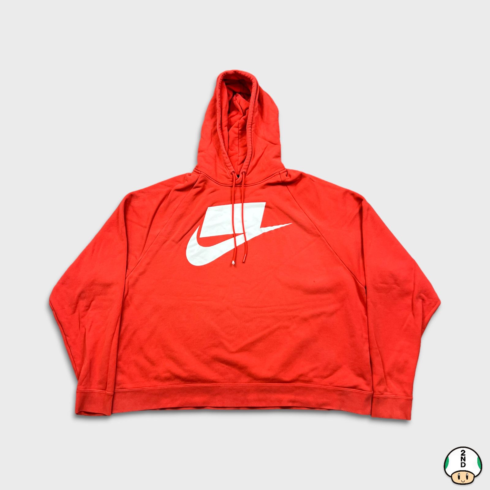 Nike × Vintage Nike Sportswear Hoodie XL NSW Block Logo Hooded Sweatshirt Size US XL / EU 56 / 4 - 1 Thumbnail