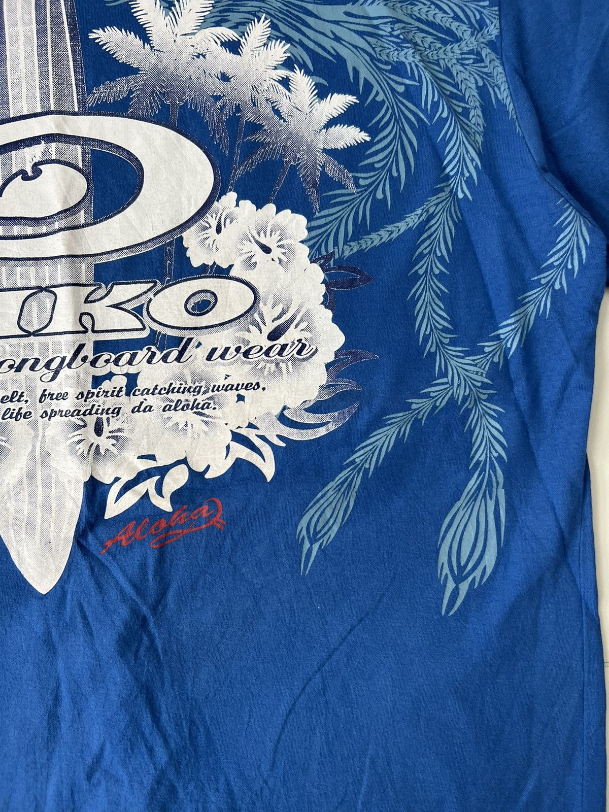 Japanese Brand × Vintage 90's PIKO HAWAIIAN LONGBOARD WEAR BIG LOGO TEE Y2K Size US XL / EU 56 / 4 - 4 Thumbnail