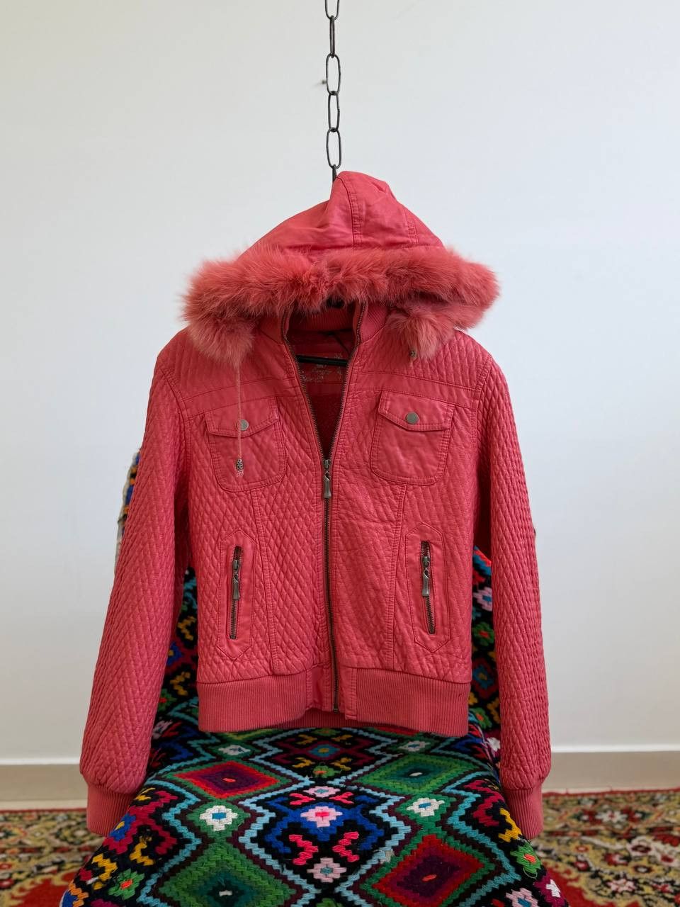 Japanese Brand 00s If Six Was Nine L.G.B. Style Fur Hood Jacket Size S / US 4 / IT 40 - 2 Thumbnail