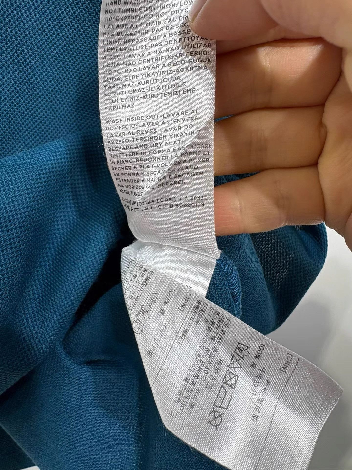 Z Zegna Zegna Men's Blue Short Sleeve Polo Shirt K29 Size US L / EU 52-54 / 3 - 6 Thumbnail