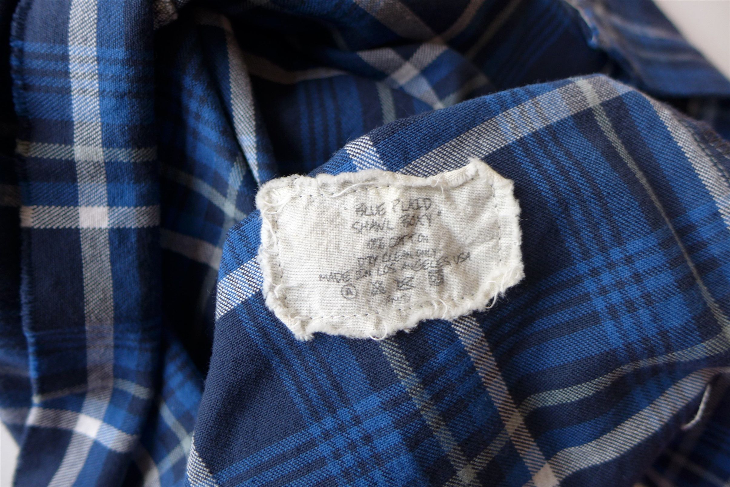 Greg Lauren Greg Lauren Oversized Shawl Collar Jacket - Blue Plaid Size US S / EU 44-46 / 1 - 13 Thumbnail