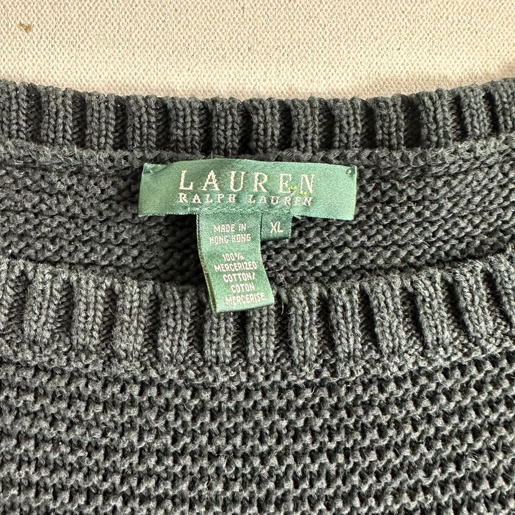 Ralph Lauren Lauren Ralph Lauren Sweater Women's XL Black Long Sleeve Ribbed Pullover Regular Fit Modern Knit Ribbed Pullover Women Holiday Casual Size XL / US 12-14 / IT 48-50 - 8 Thumbnail