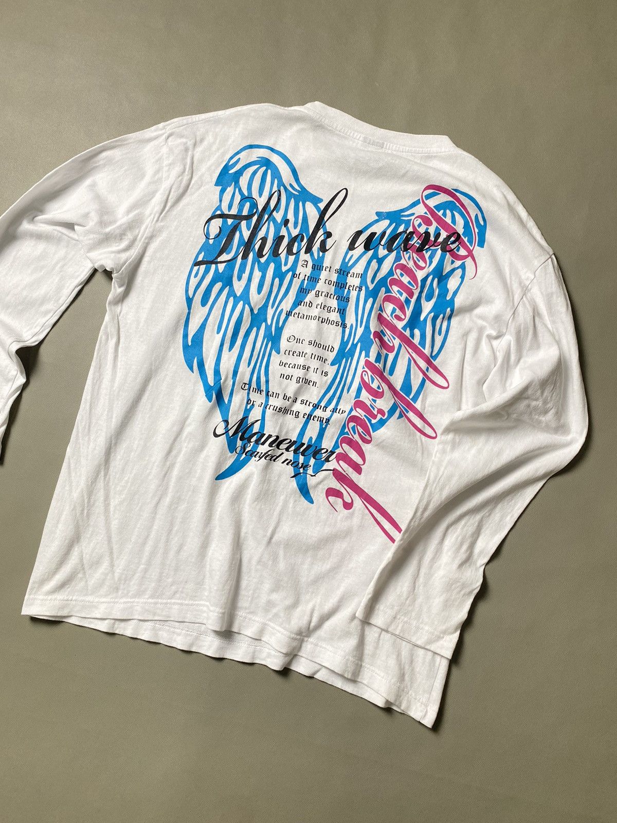 Beauty Beast × If Six Was Nine × Le Grande Bleu (L.G.B.) Y2K Fogaty House Poem Wings Longsleeve Size US XL / EU 56 / 4 - 3 Thumbnail
