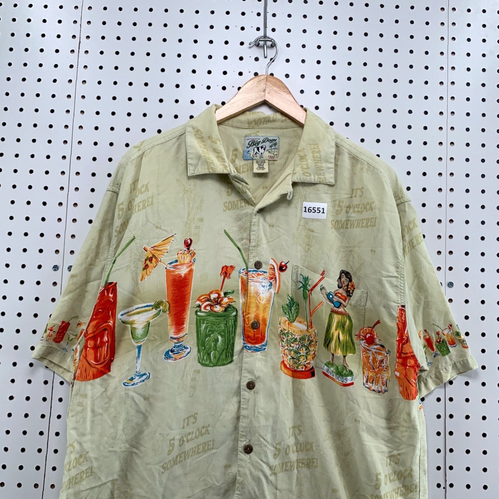 Big Dogs Big Dogs Hawaiian Shirt Men Large Yellow Rayon Button Short Sleeve Aloha Size US L / EU 52-54 / 3 - 2 Thumbnail