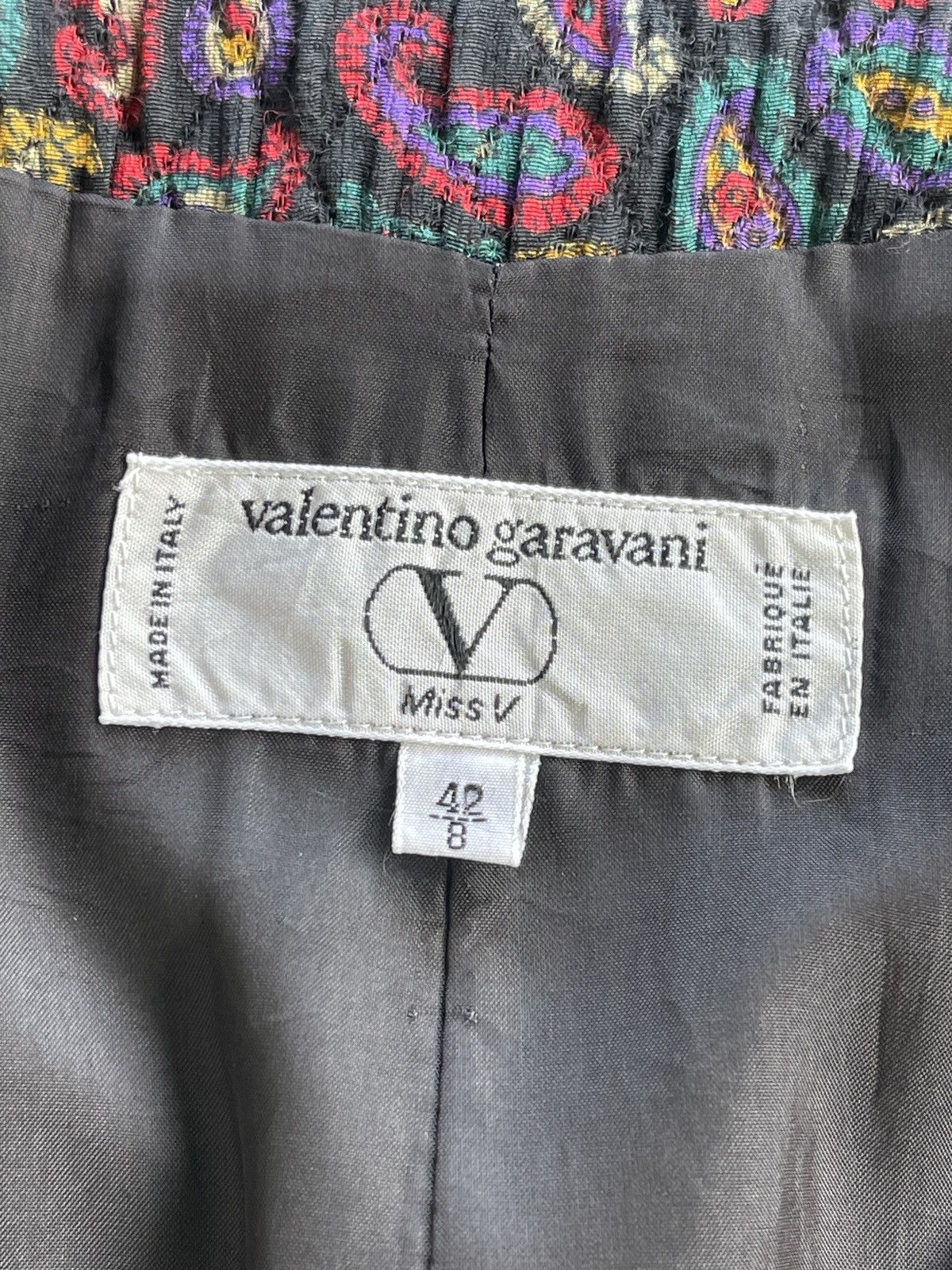 Valentino Valentino Garavani Asymmetrical Paisley Jacket Size M / US 6-8 / IT 42-44 - 9 Thumbnail