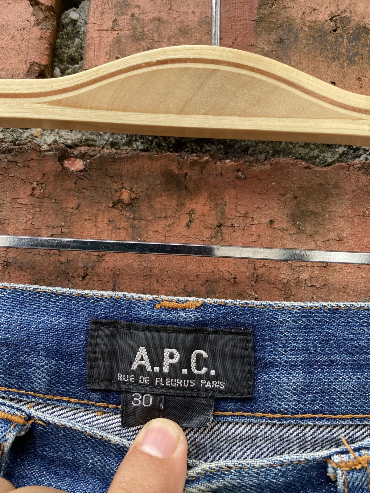 A.P.C. × Japanese Brand × Le Grande Bleu (L.G.B.) W30x28.5 A.P.C redline japanese denime repaired Size US 30 / EU 46 - 4 Thumbnail