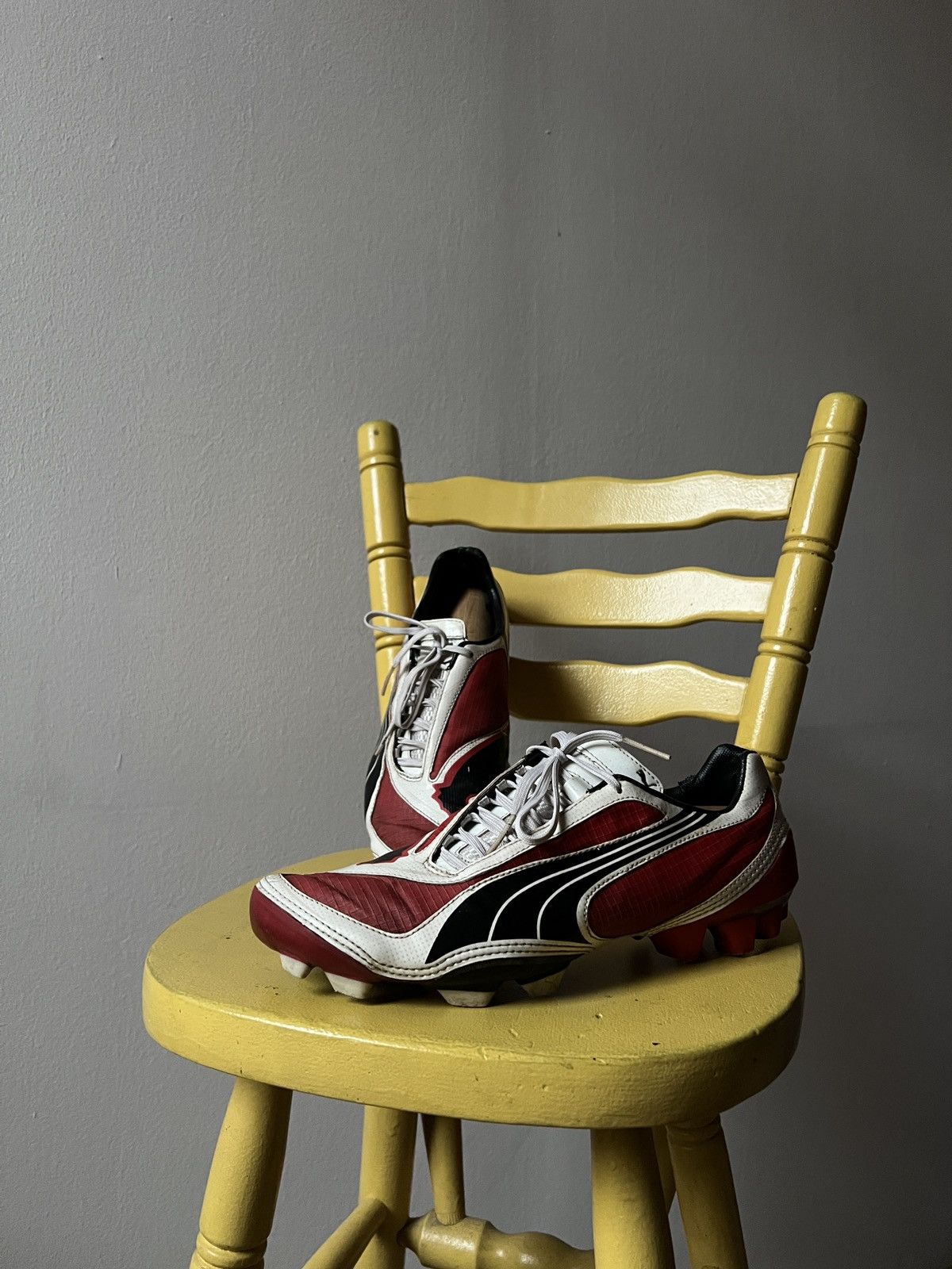 Puma Puma V1.08 Rare 2008 Carbon Football Soccer Cleats Red/White Size US 9.5 / EU 42-43 - 5 Thumbnail
