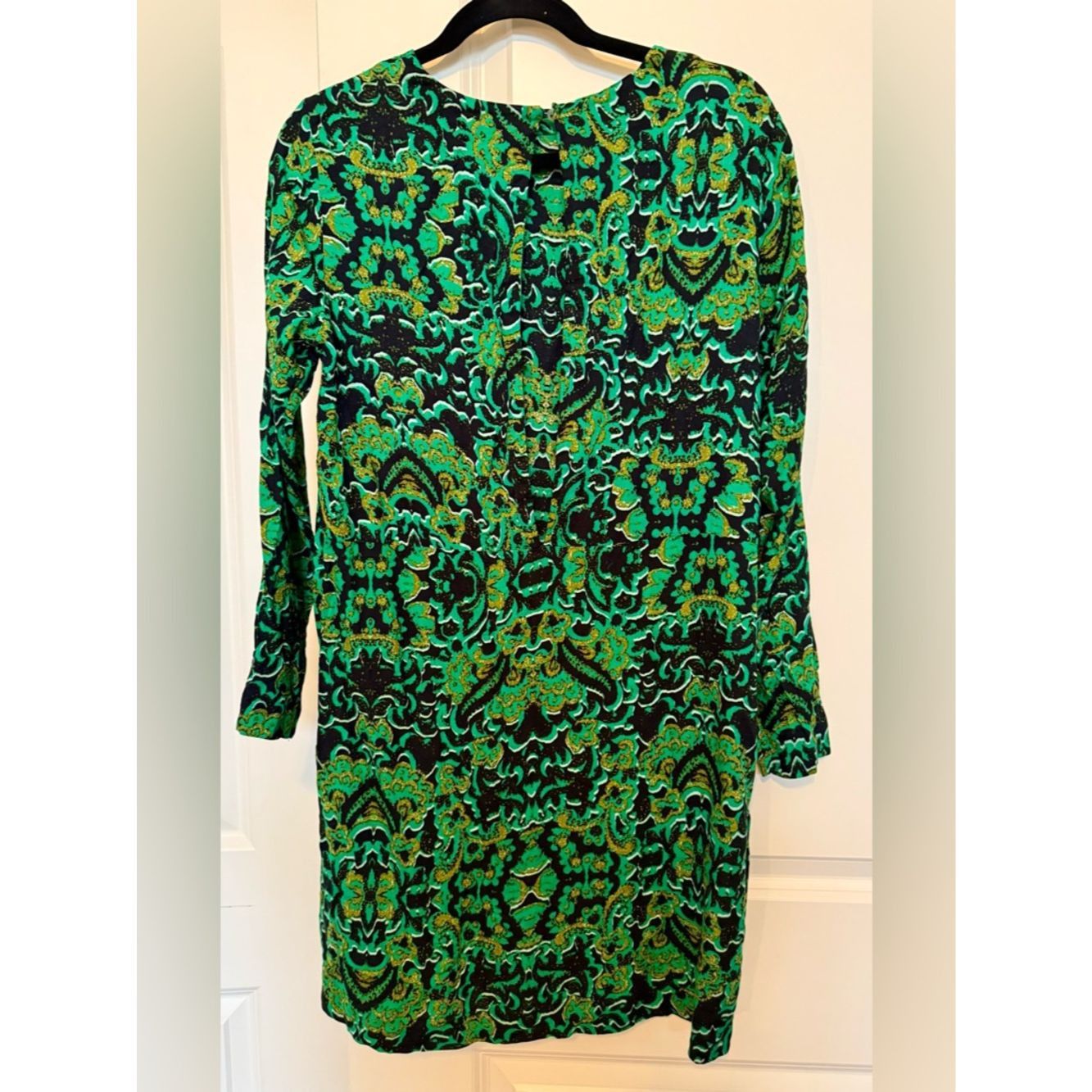 H&M H&M Green Patterned Long Sleeve Women's Dress Size M / US 6-8 / IT 42-44 - 3 Thumbnail