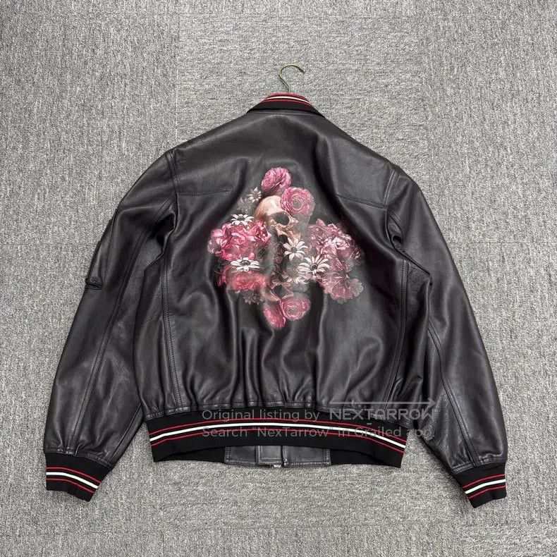 Dior Dior Co-branded skull flower cowhide jacket Size US M / EU 48-50 / 2 - 5 Thumbnail