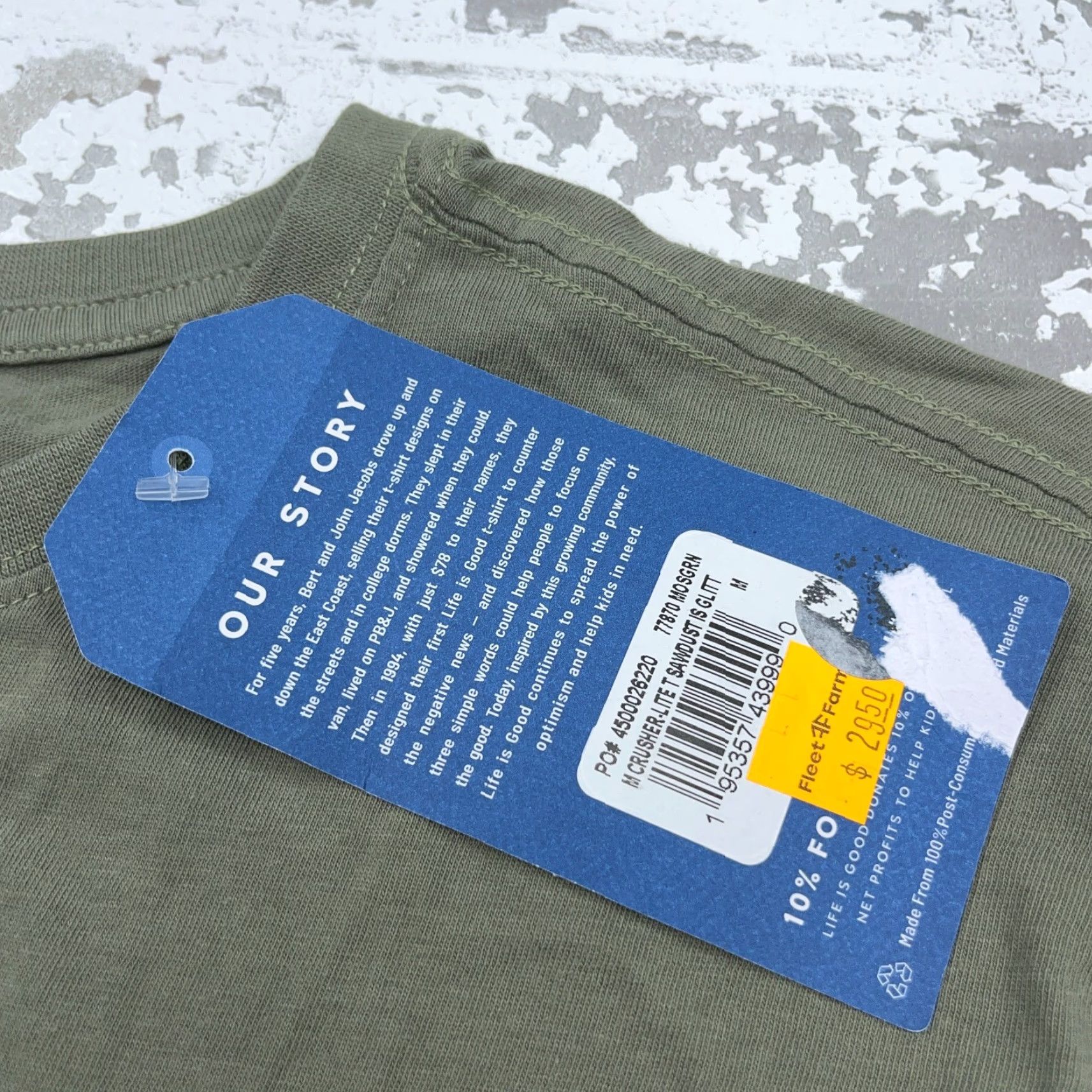 Life is Good Life is Good Crusher Tee Men M Green Shirt Logo Graphic Print Dad Modern Vintage No N/A Size US M / EU 48-50 / 2 - 6 Thumbnail