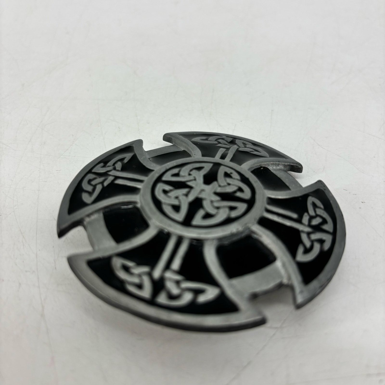 Vintage Classic Celtic Knot Motif Belt Buckle Pewter Vintage Enamel Size ONE SIZE - 9 Thumbnail