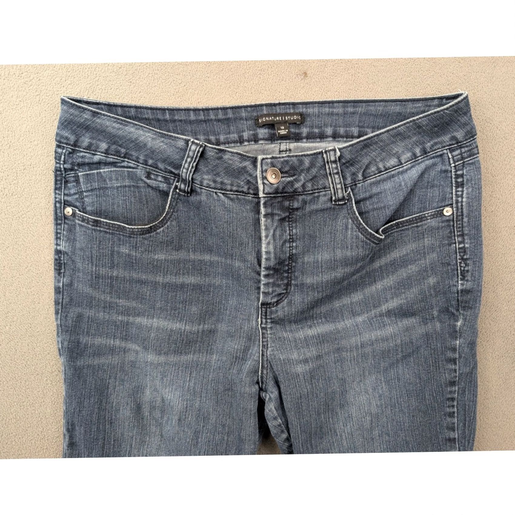 Vintage Signature Studio Denim Lace Up Hem Jeans Blue Womens Size 12 Size 34" / US 12 / IT 48 - 3 Thumbnail