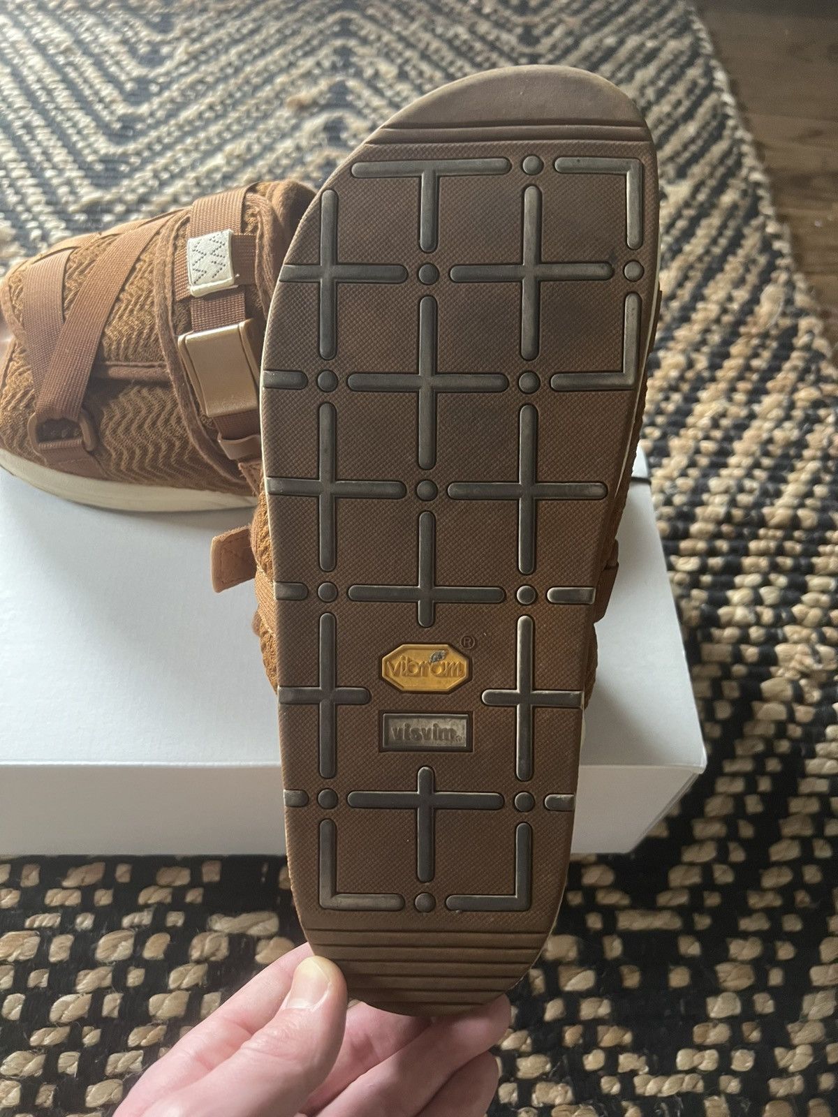 Visvim Visvim WMV SS19 Brown Zig-Zag Nylon Christo Sandals Size US 10 / EU 43 - 7 Thumbnail