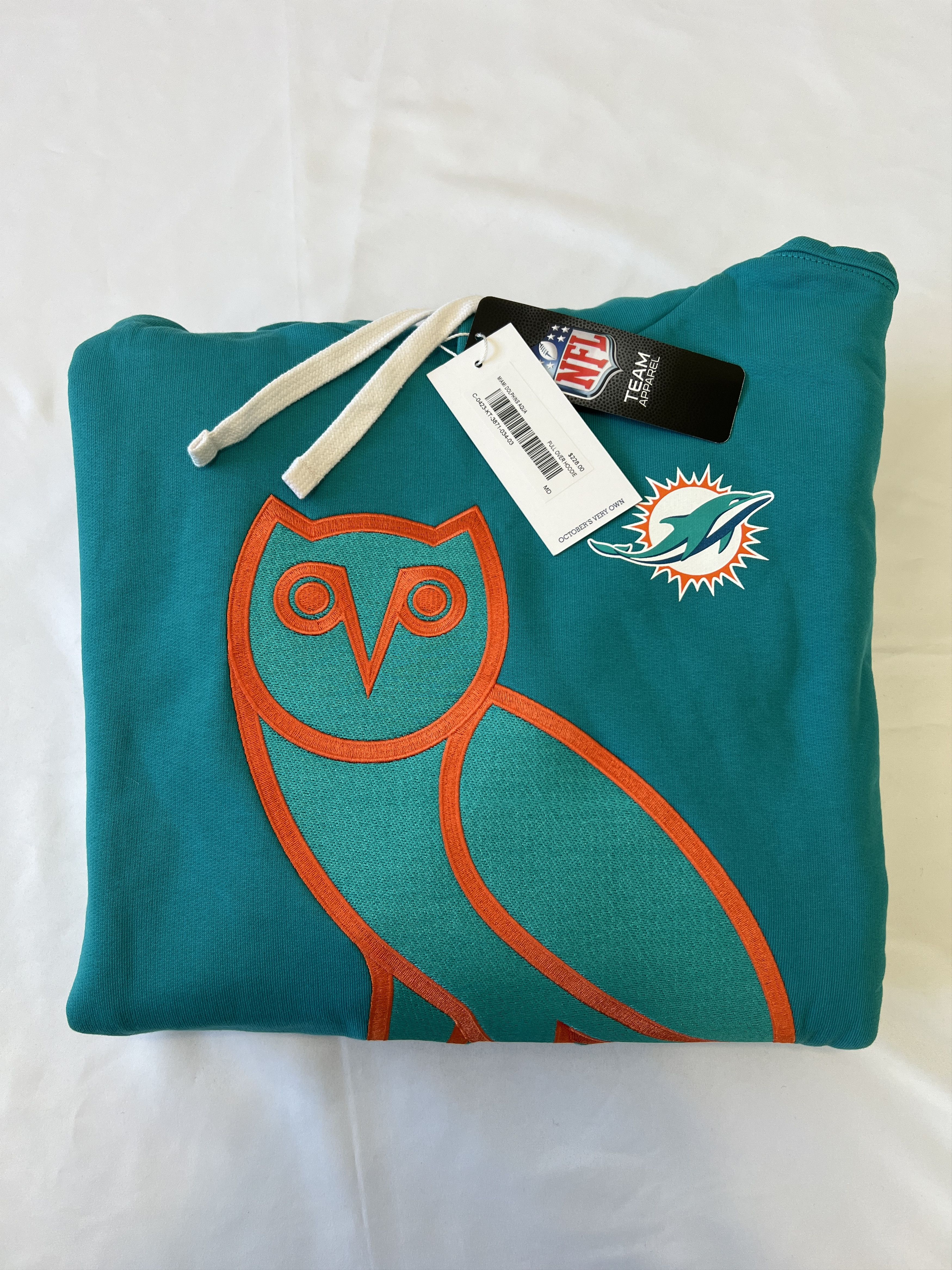 Drake OVO x NFL Miami Dolphins OG Owl Hoodie Size US M / EU 48-50 / 2 - 1 Thumbnail