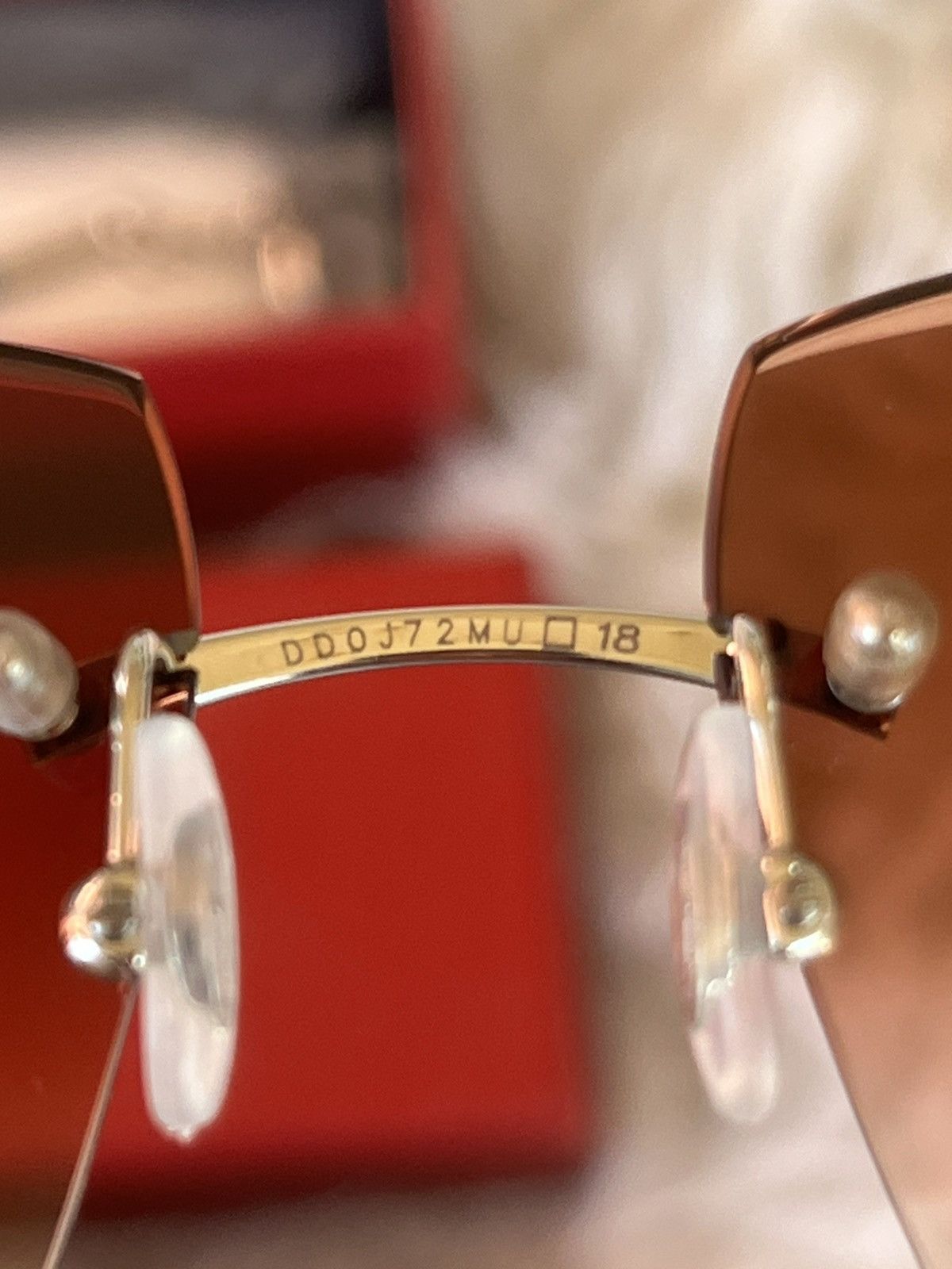Cartier Cartier Buffalo Horn Platinum Diamond Cut Frames Sunglasses Size ONE SIZE - 6 Thumbnail