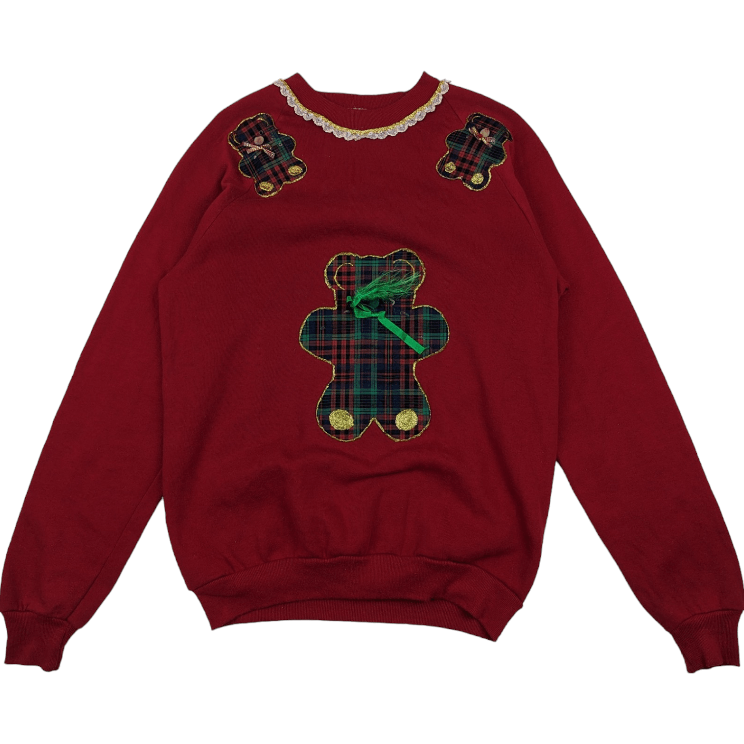 Jerzees Vintage 90's JERZEES Teddy Bear Cute Love Jumper Sweatshirt Size US S / EU 44-46 / 1 - 2 Thumbnail