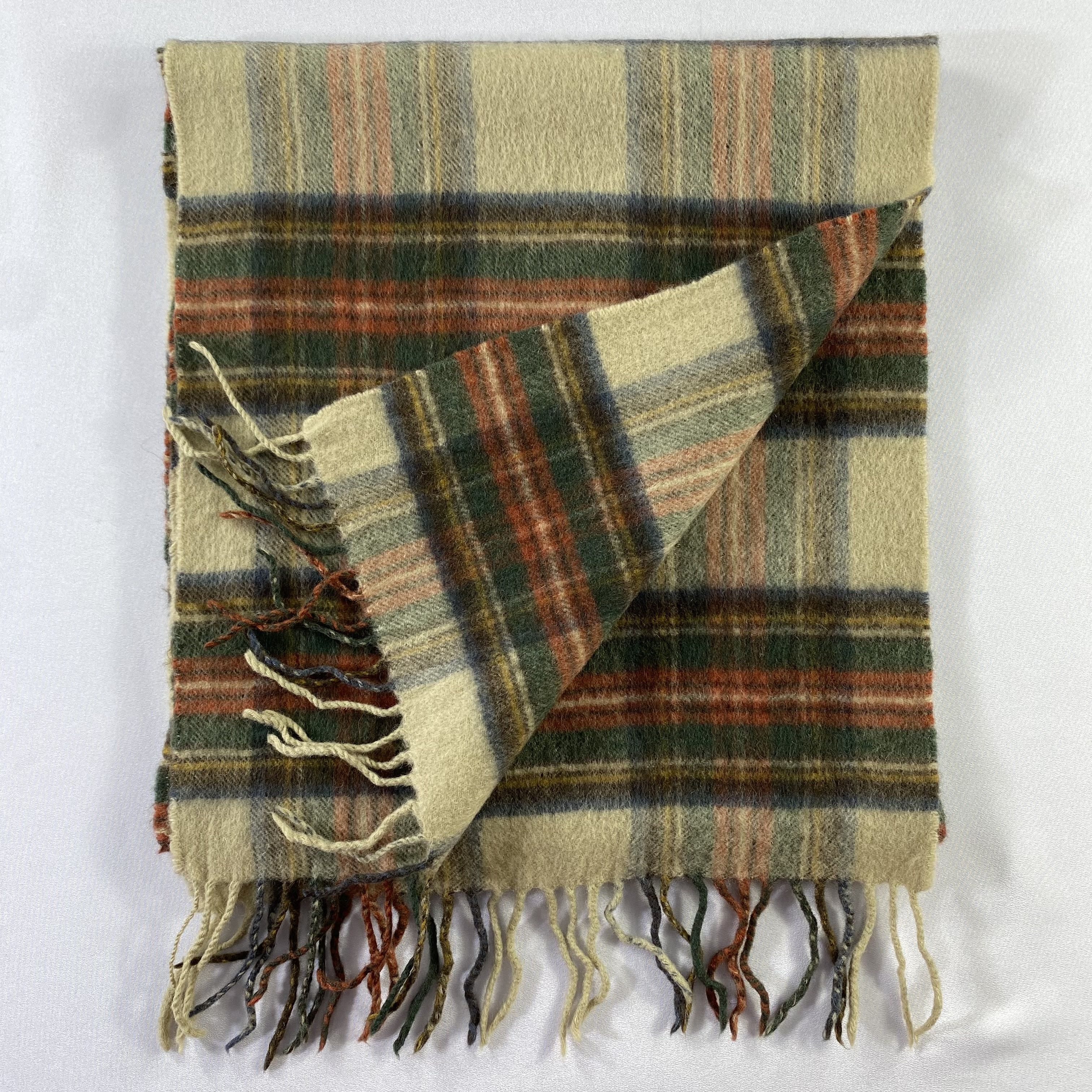 Johnstons Of Elgin × Vintage Plaid Johnstons Of Elgin Scarf Cashmere Wool Muffler Size ONE SIZE - 4 Thumbnail