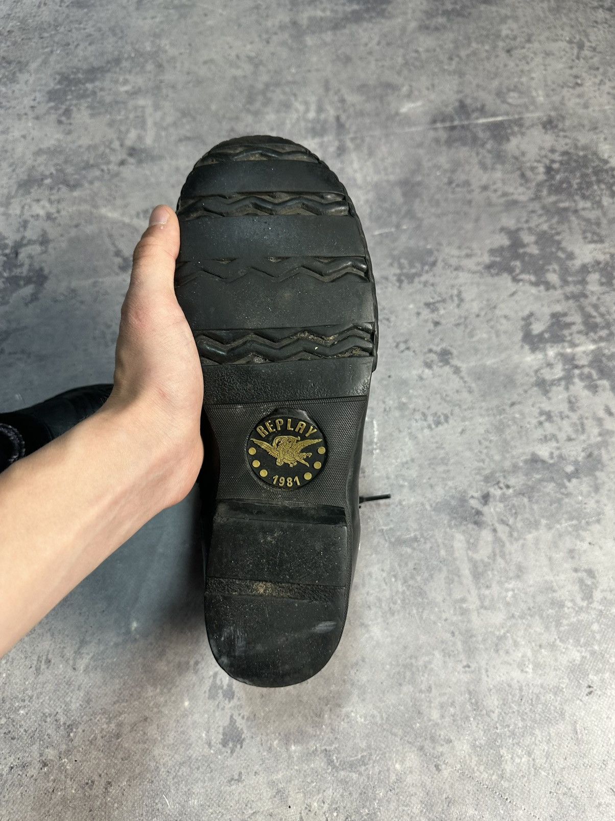 Replay Vintage washed leather combat boots y2k Dirk bikkembergs Size US 9 / EU 42 - 9 Thumbnail