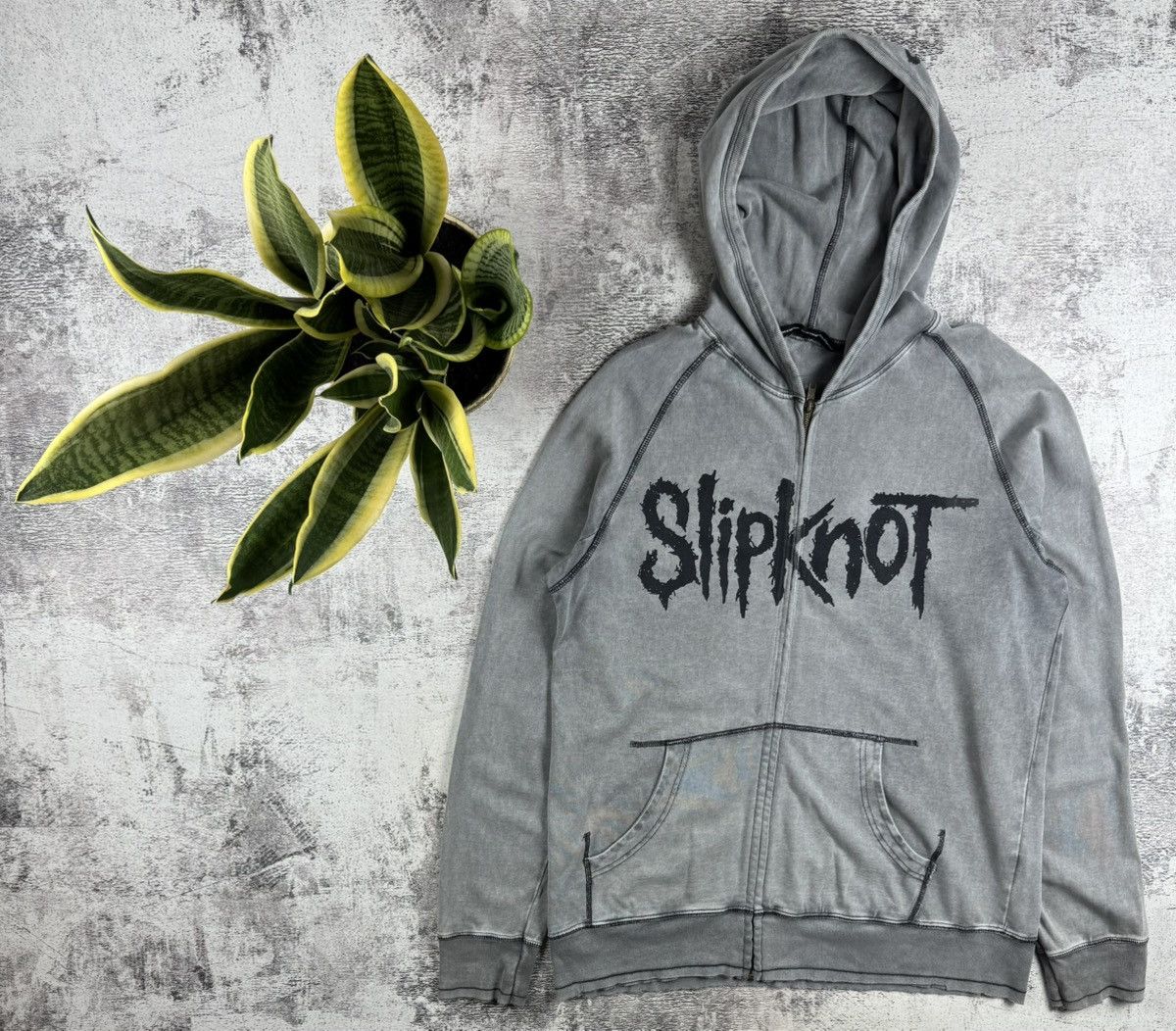 Slipknot Slipknot 2007 Overdyed Faded Men’s Large Cotton Rock Band Tour Zip Merch Hoodie Size US L / EU 52-54 / 3 - 1 Thumbnail