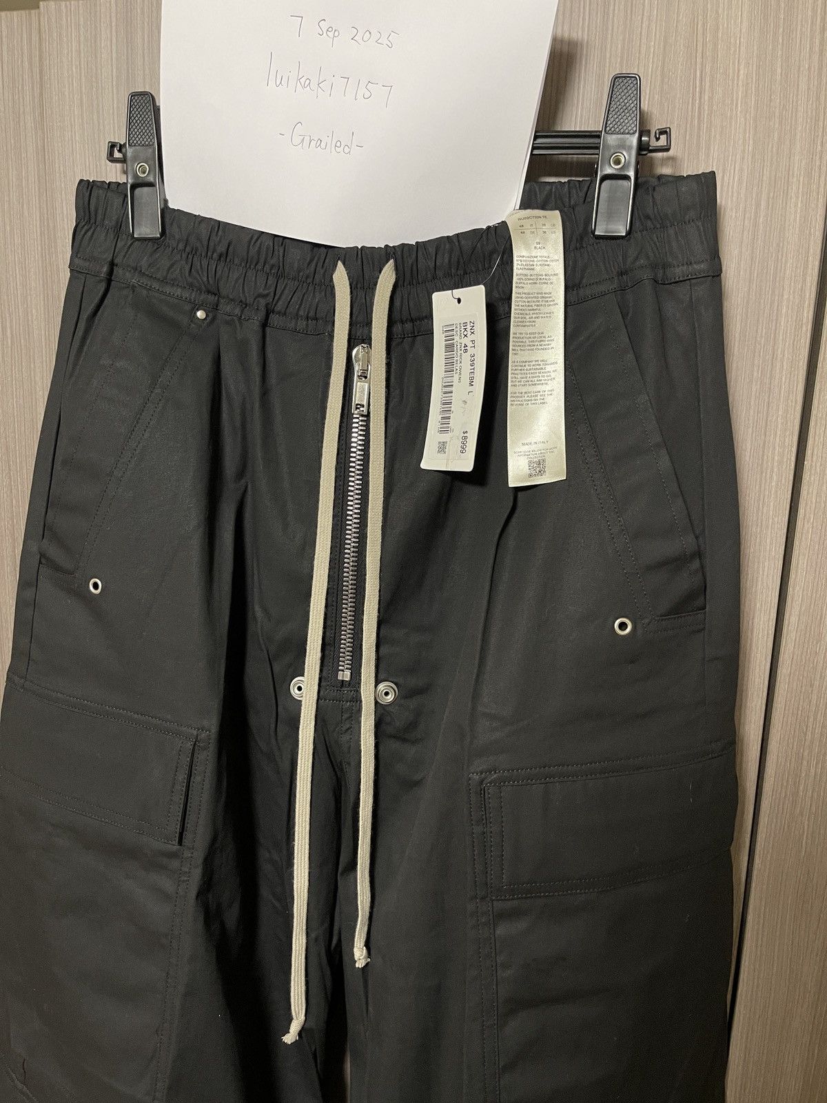 Rick Owens Rick Owens Black Belas Cargo Pants Size 48 Size US 32 / EU 48 - 2 Thumbnail