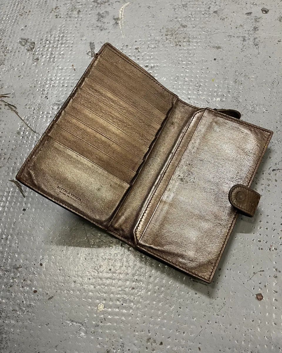 Bottega Veneta Bottega Veneta Bronze Leather Intrecciato Wallet Size ONE SIZE - 4 Thumbnail