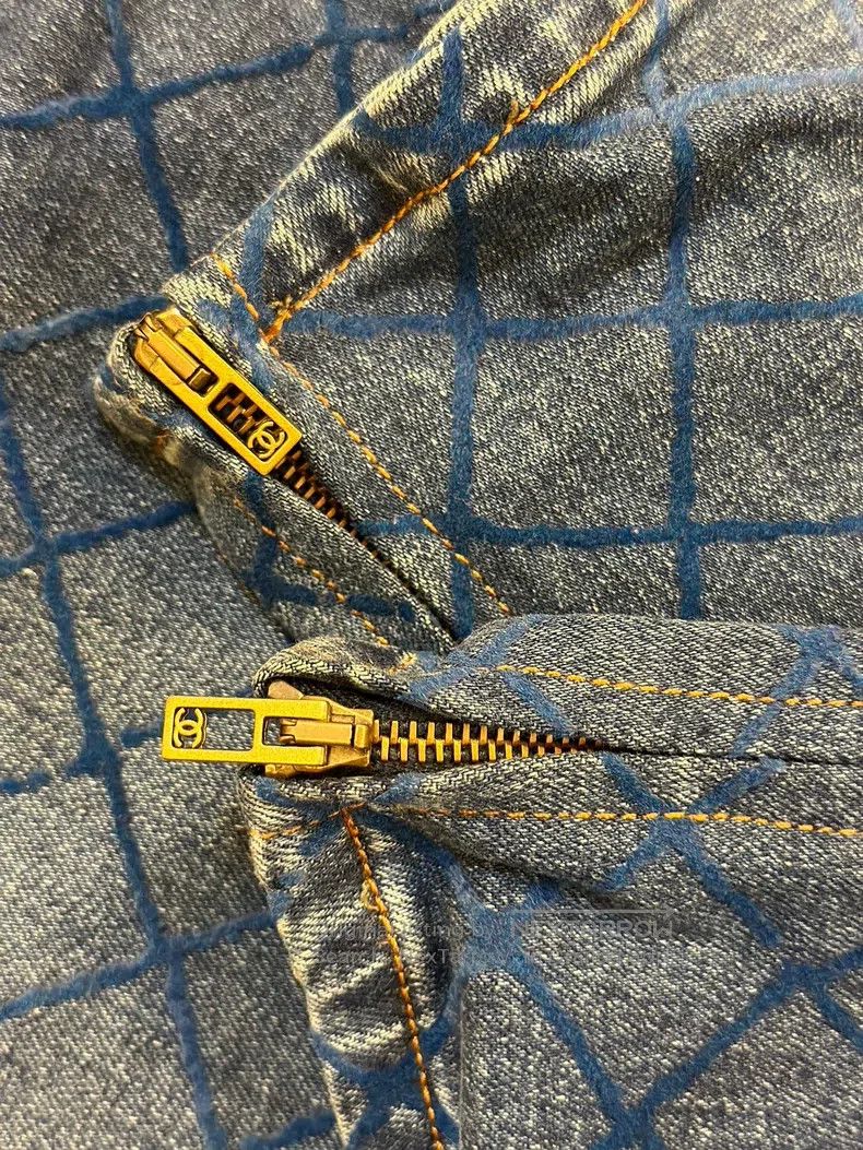 Chanel Chanel Diamond check jeans Size 25" / US 0 / IT 36 - 4 Thumbnail