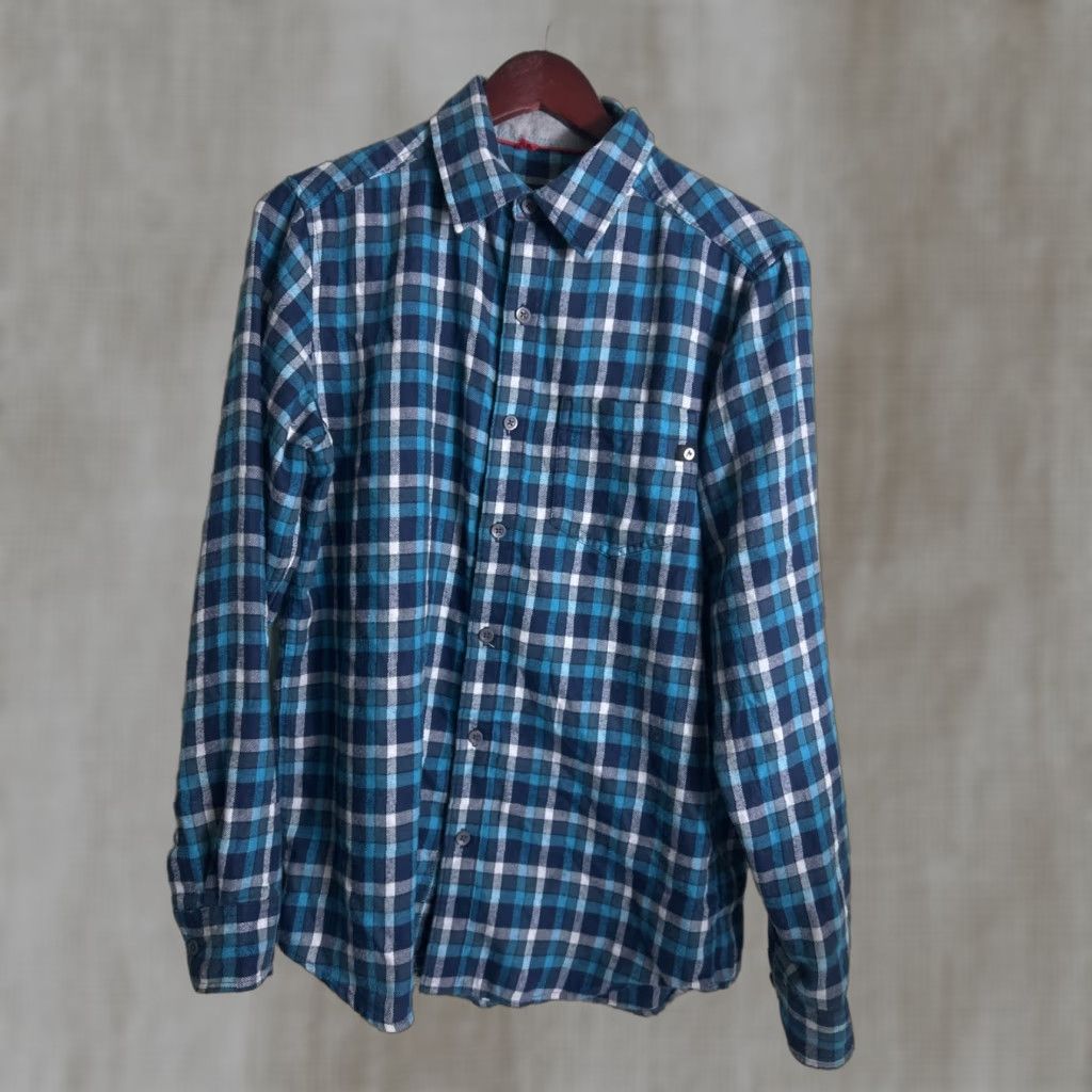 Marmot Marmot Shirt Mens Small Long Sleeve Flannel Cotton Teal Plaid Button-Up Size US S / EU 44-46 / 1 - 1 Thumbnail