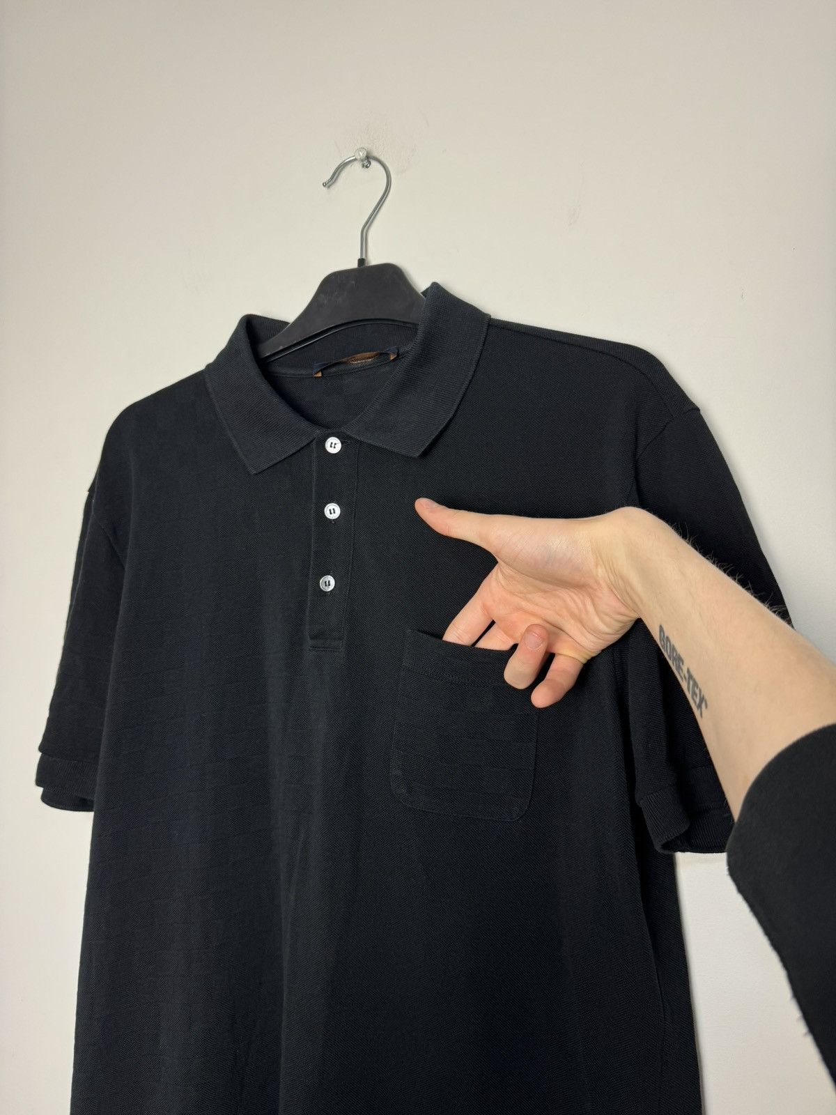 Louis Vuitton Louis Vuitton By Virgil Abloh Damier Polo Pocket Shirt Black Size US L / EU 52-54 / 3 - 12 Thumbnail