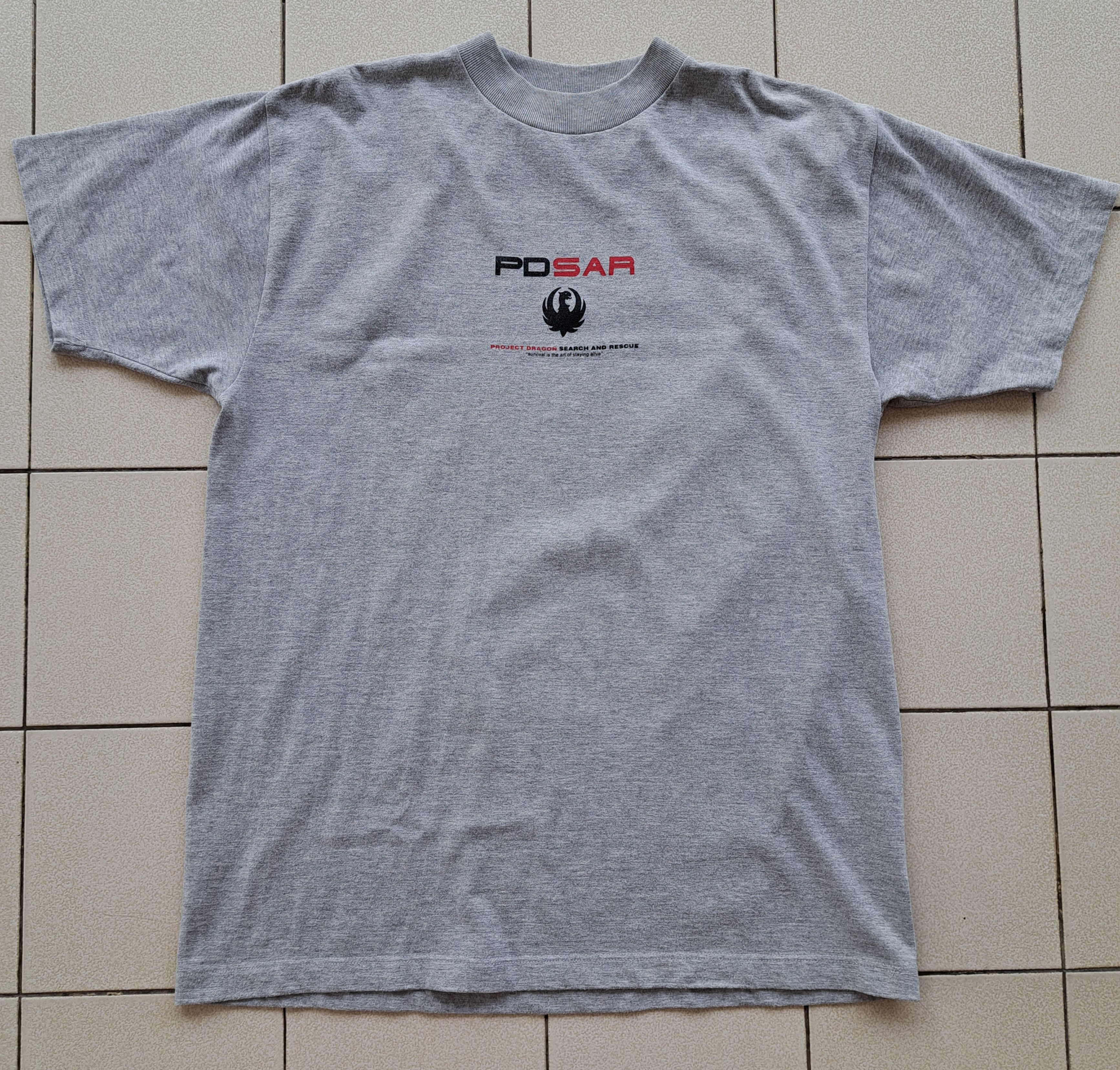 image of Futura Project Dragon Bsf T-Shirt in Grey, Men's (Size Large)