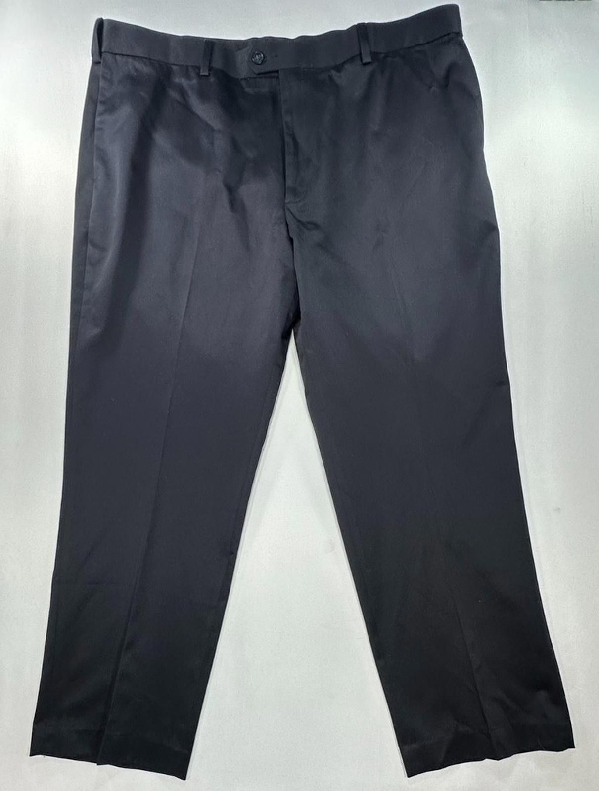 Perry Ellis Perry Ellis Portfolio Cotton Flat Front Chinos Black 42/30 Size US 42 / EU 58 - 1 Thumbnail