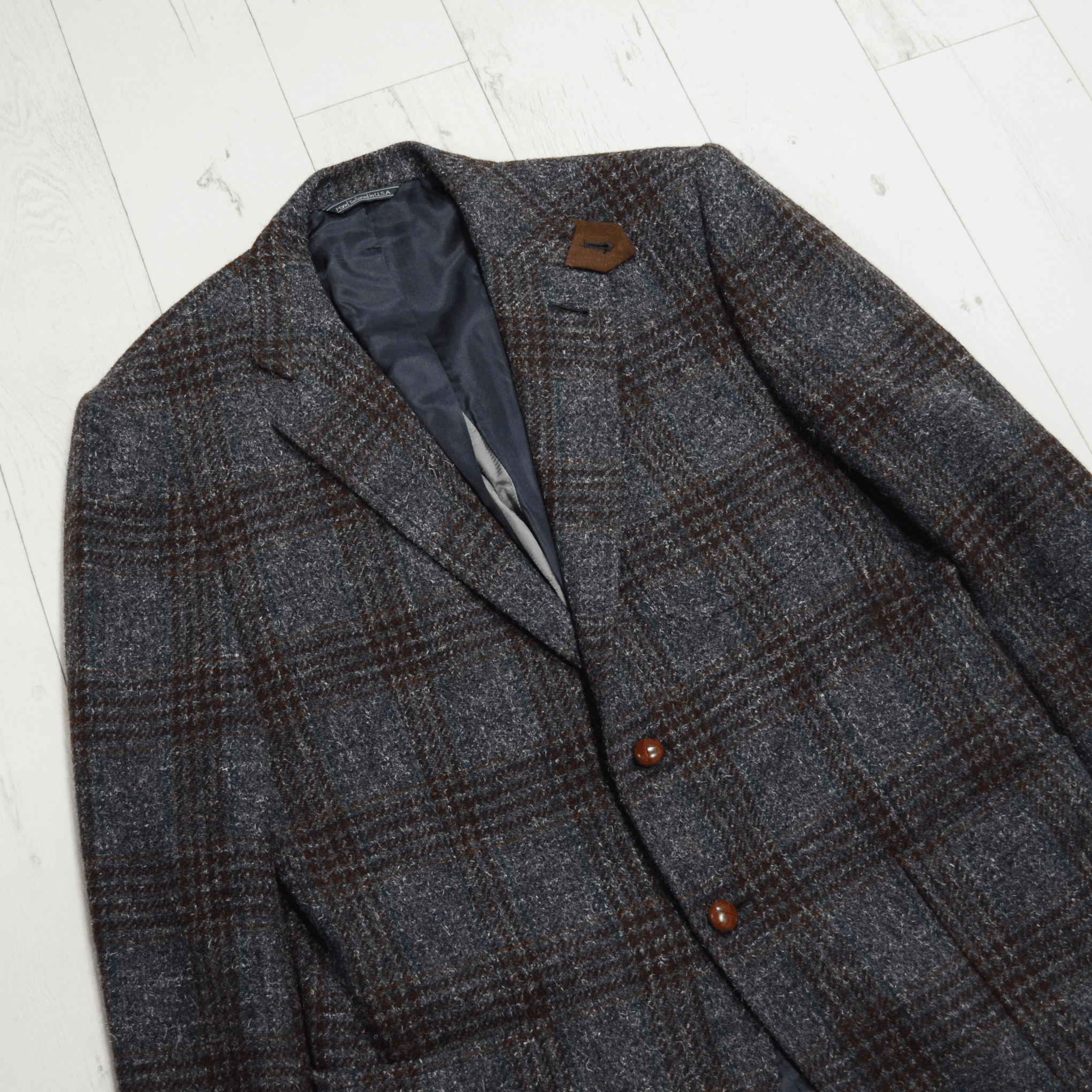 Other Martin Greenfield Tweed Blazer Coat Check 42 Hadn Tailored Size 42R - 3 Thumbnail