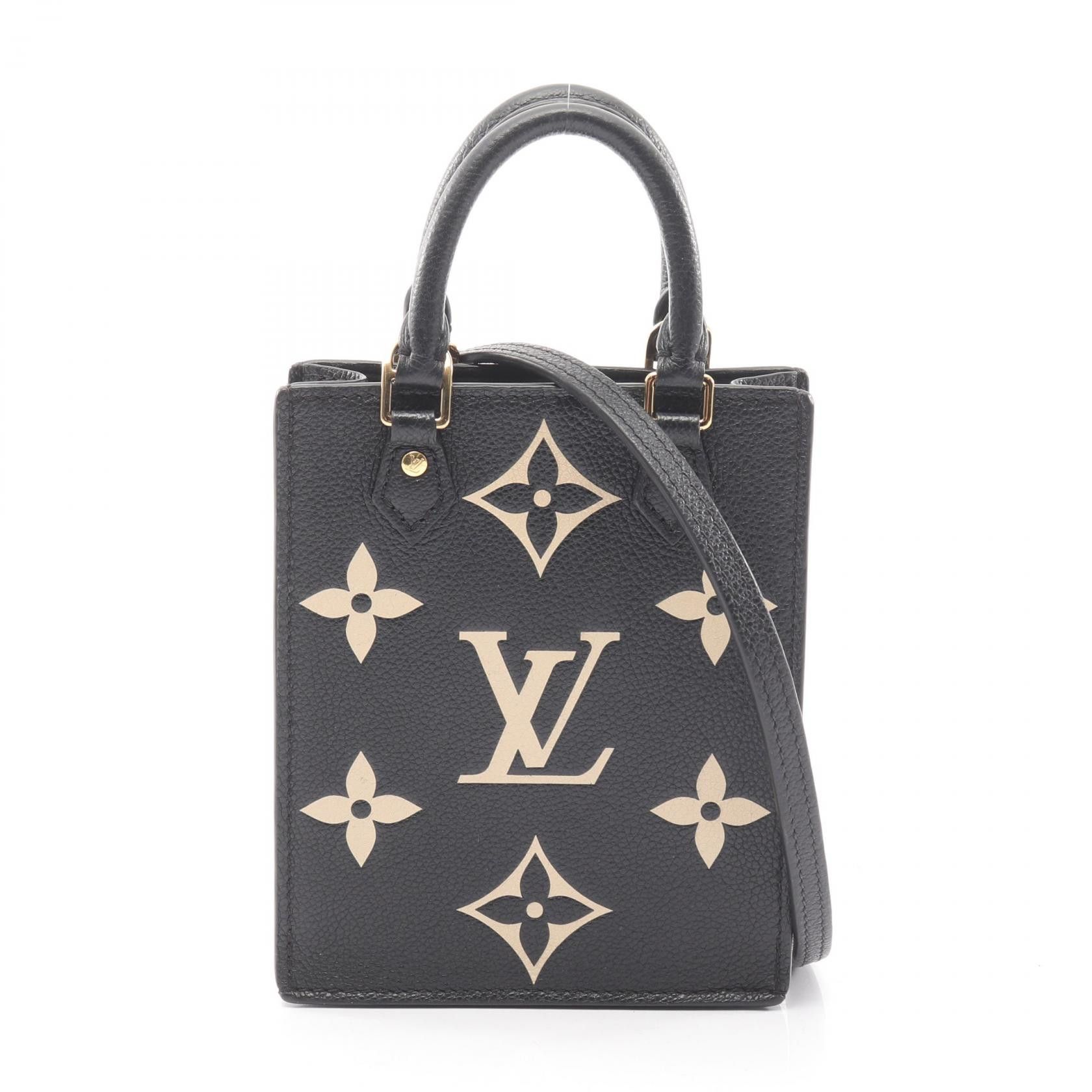Louis Vuitton Louis Vuitton Louis Vuitton Petit Sac Plat Monogram Empreinte Handbag Leather Handbag M81416 DUTY FREE for USA Size ONE SIZE - 1 Thumbnail