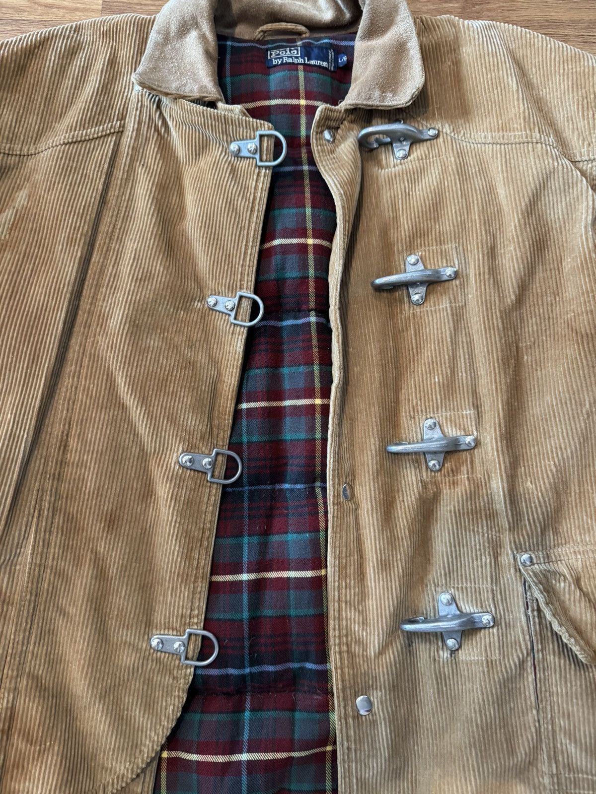 Polo Ralph Lauren Vintage Ralph Lauren Fireman Corduroy Lobster Clasp Jacket Size US L / EU 52-54 / 3 - 3 Thumbnail