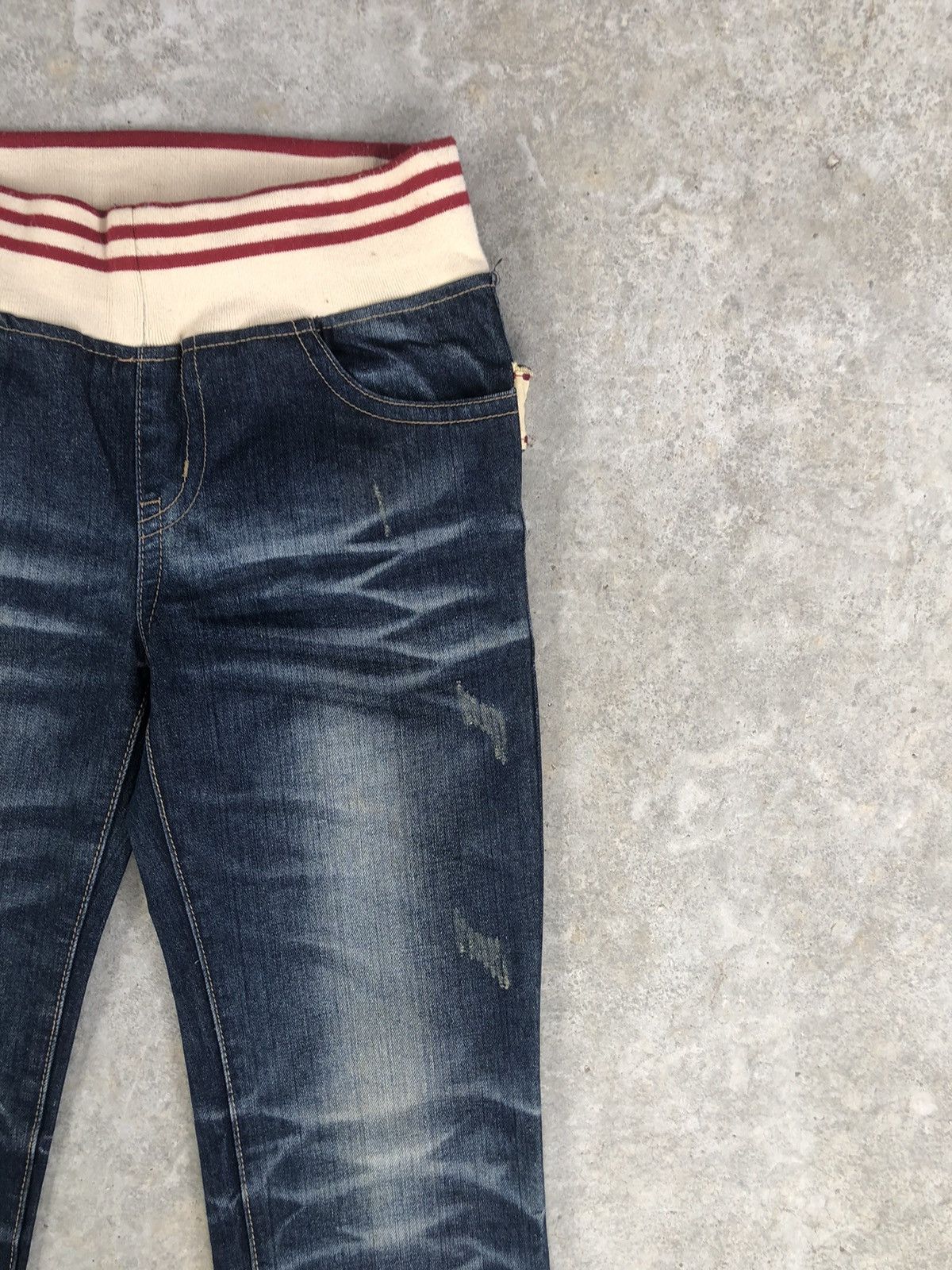 Japanese Brand Japanese Classical elf Distressed Jeans Embroidered Size US 31 - 4 Thumbnail