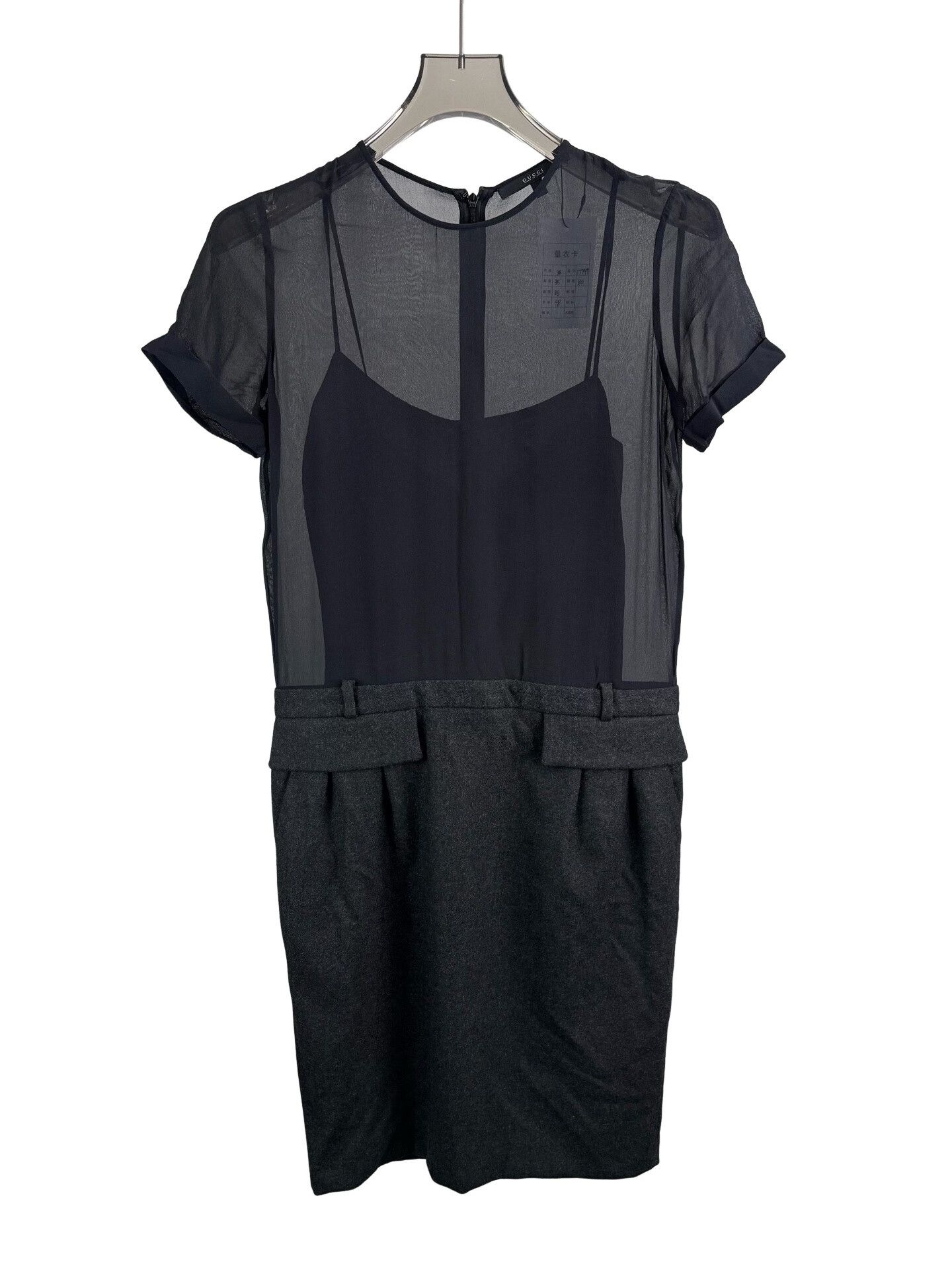 Gucci Gucci Silk Mixed Material Midi Dress IT 38 Size XS / US 0-2 / IT 36-38 - 1 Thumbnail