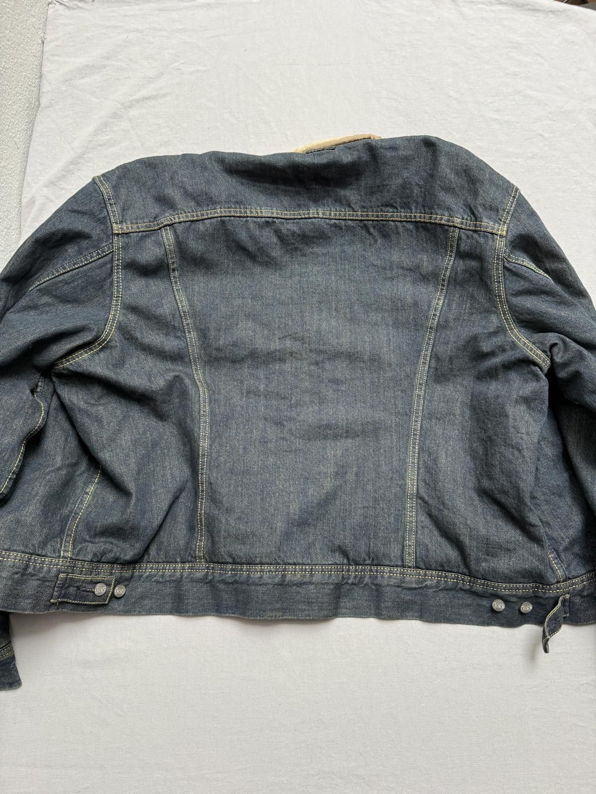 Designer Vintage Lee Denim Jean Jacket Sherpa Style Lining XL Size US XL / EU 56 / 4 - 2 Thumbnail